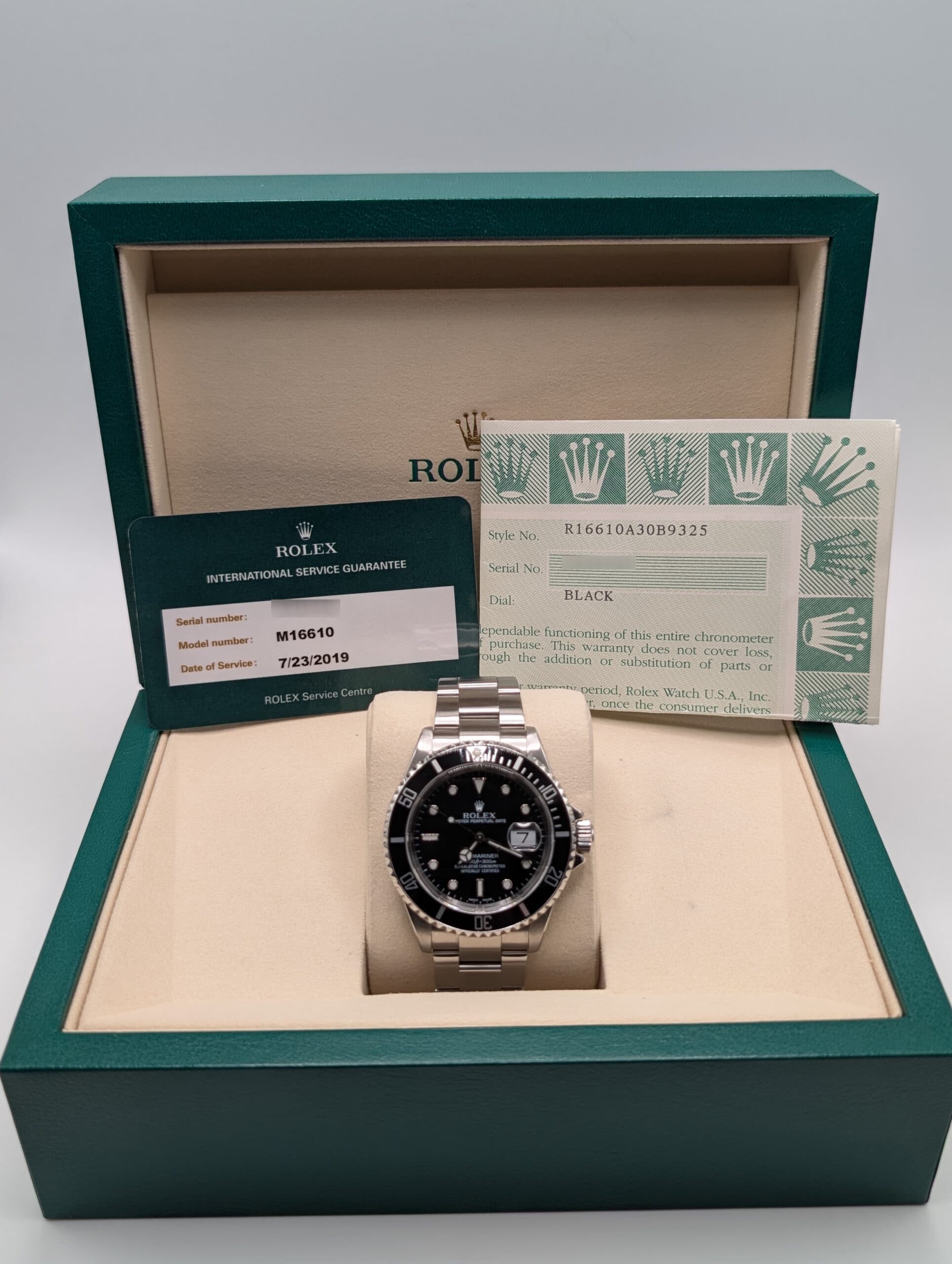 Rolex Submariner 16610 Classic - Warranty