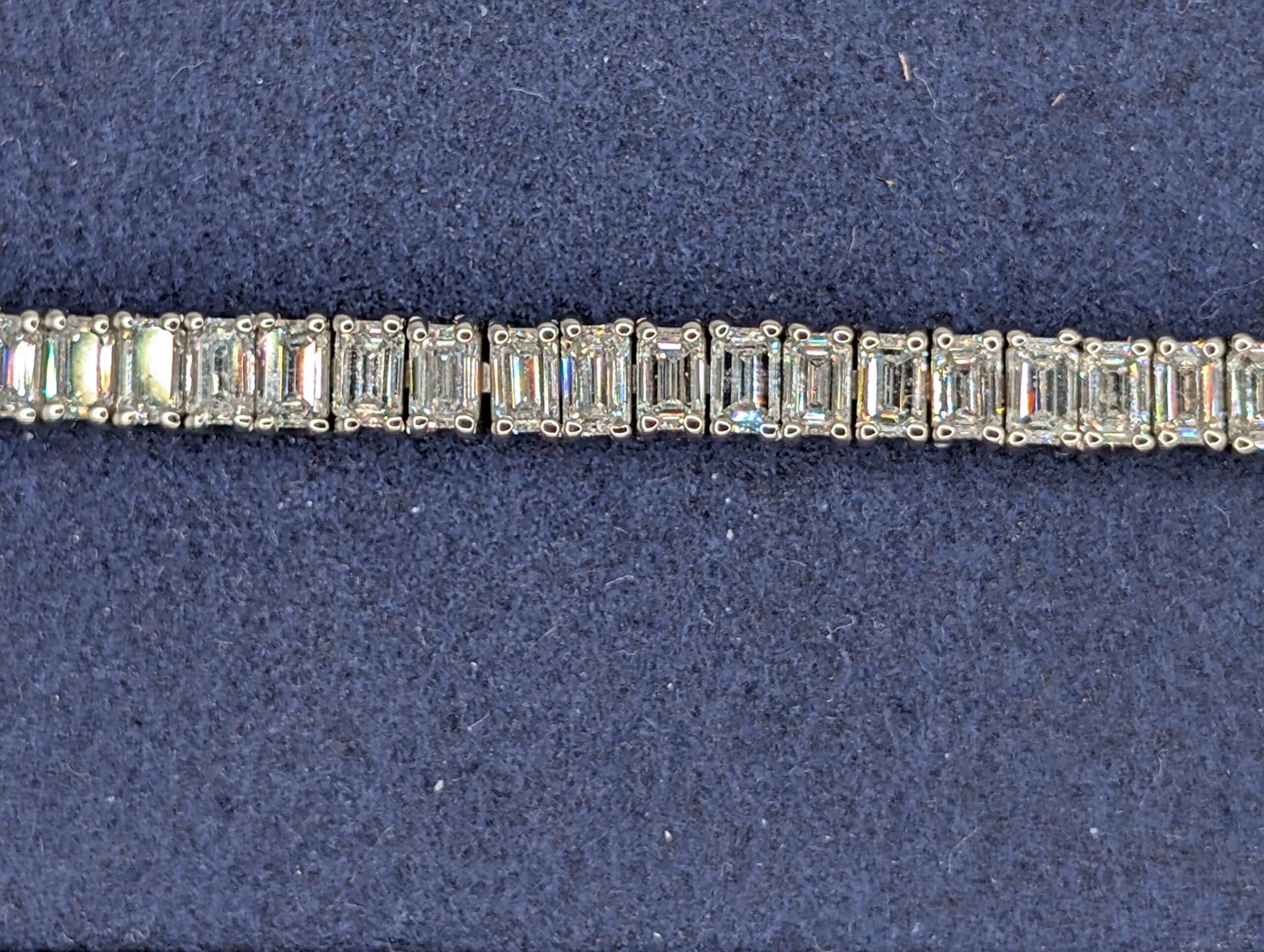 Lab Diamond Tennis Bracelet (6.59 Carats) - Zoomed In