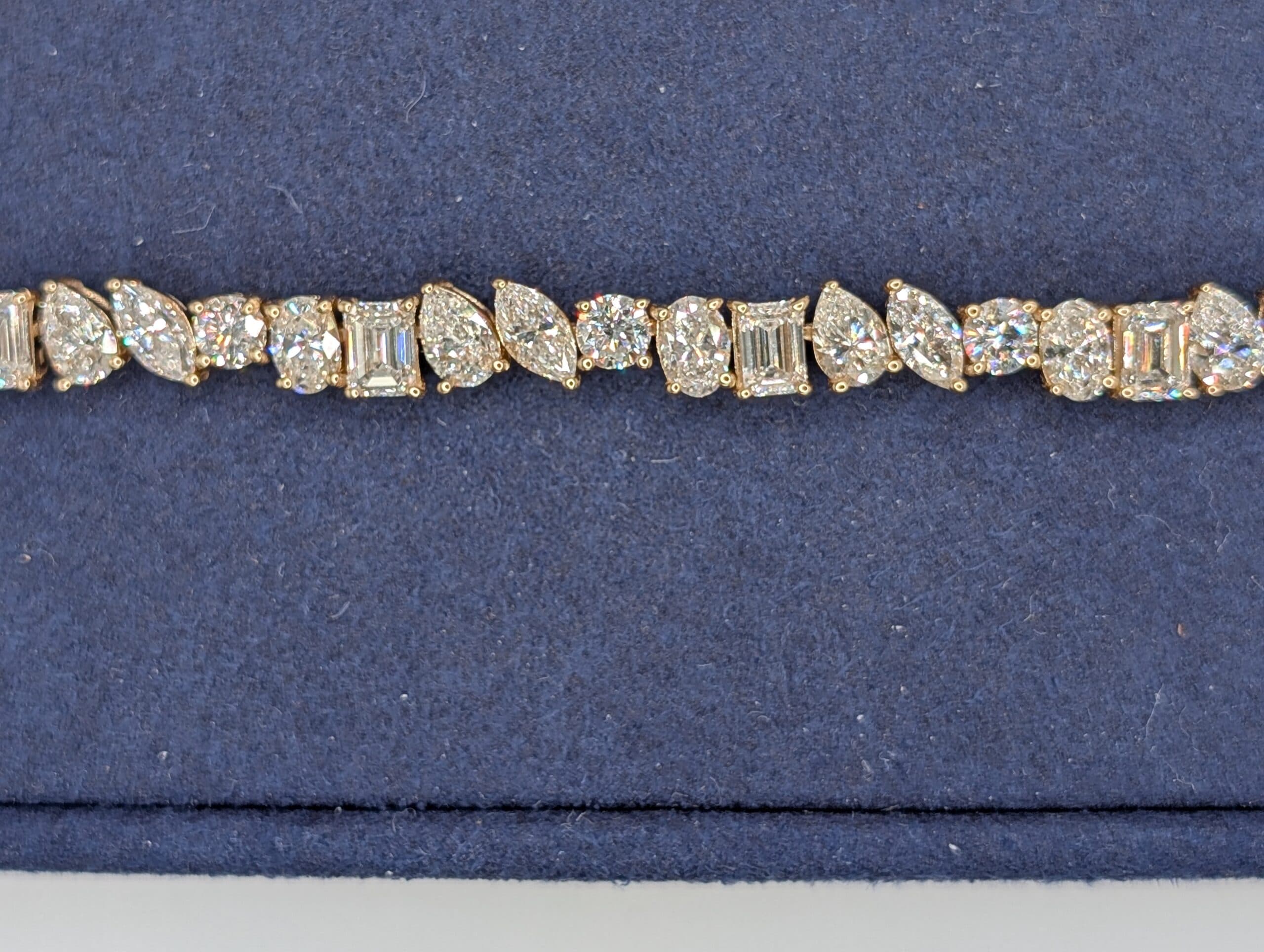 Lab Diamond Tennis Bracelet (9.7 Carats) - Zoomed In