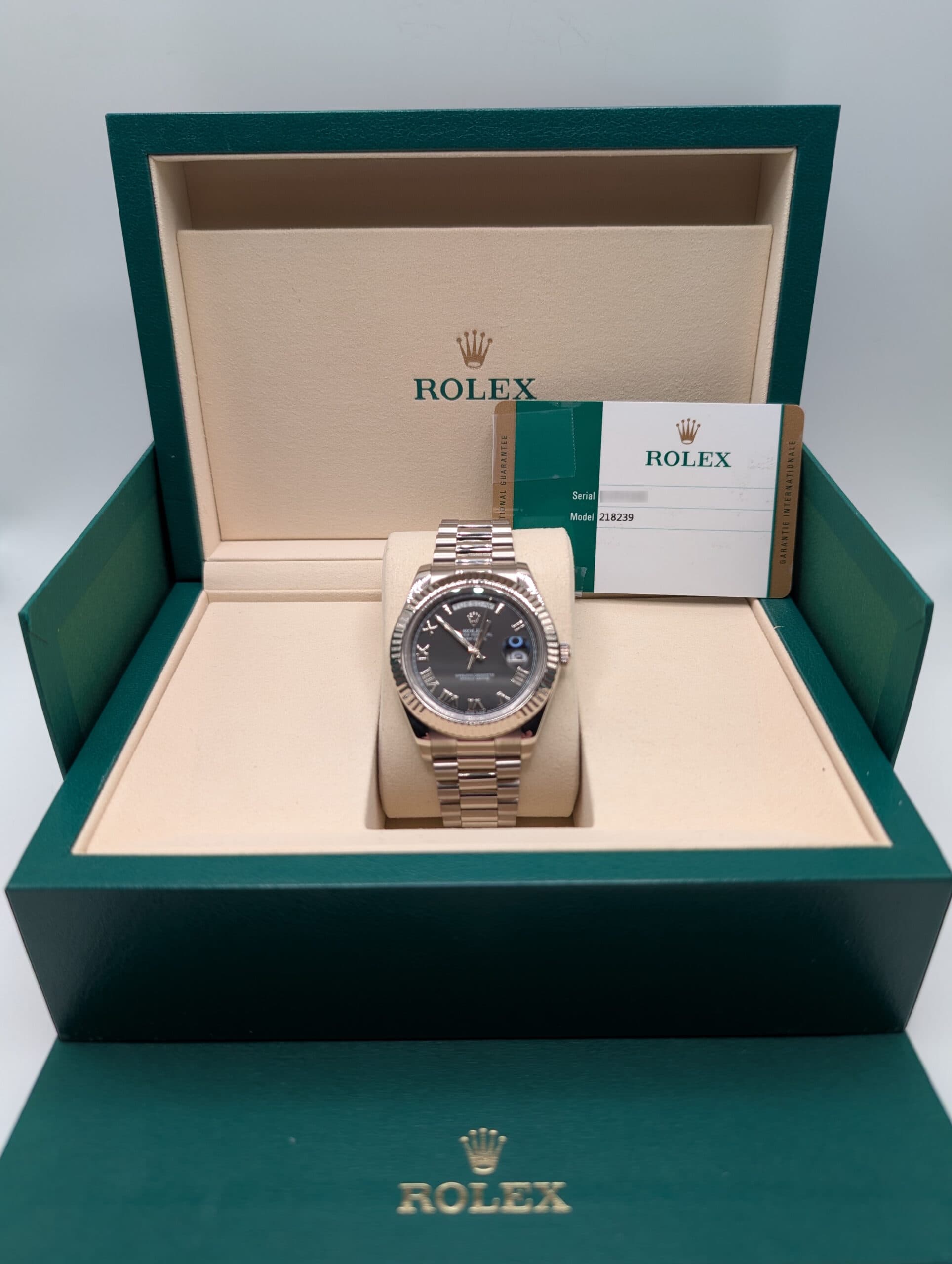 Rolex Day-Date II - 218239 - Certificate