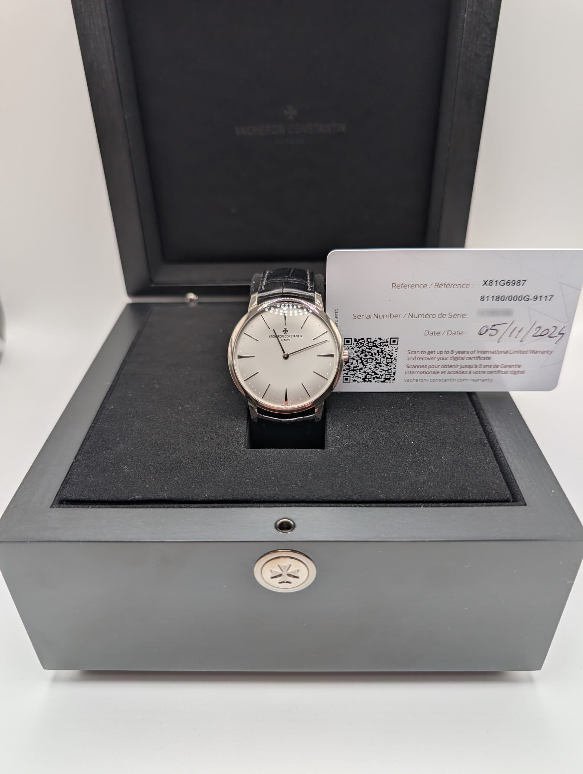 Vacheron Constantin Patrimony 81180-000G-9117 - Certificate