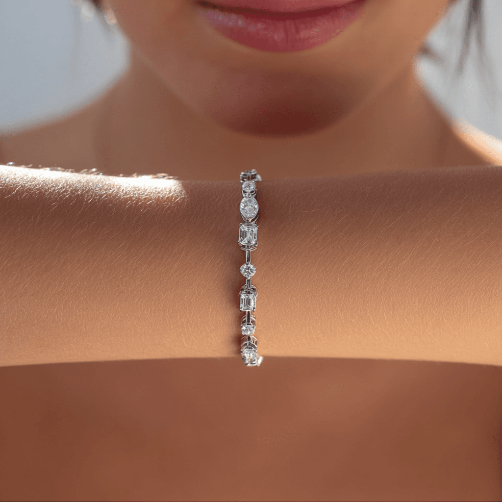 Lab Diamond Tennis Bracelet (5.98 Carats) - Model
