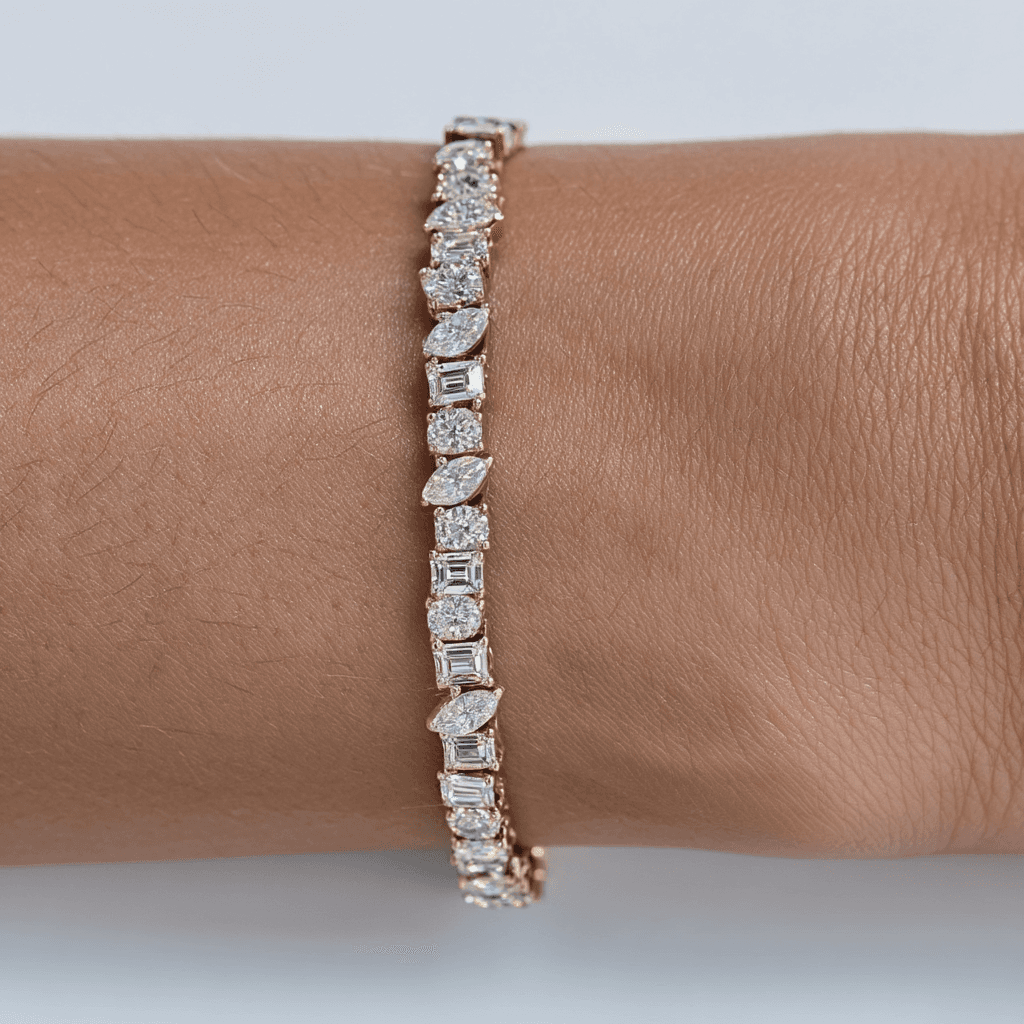Lab Diamond Tennis Bracelet (9.7 Carats) - Model