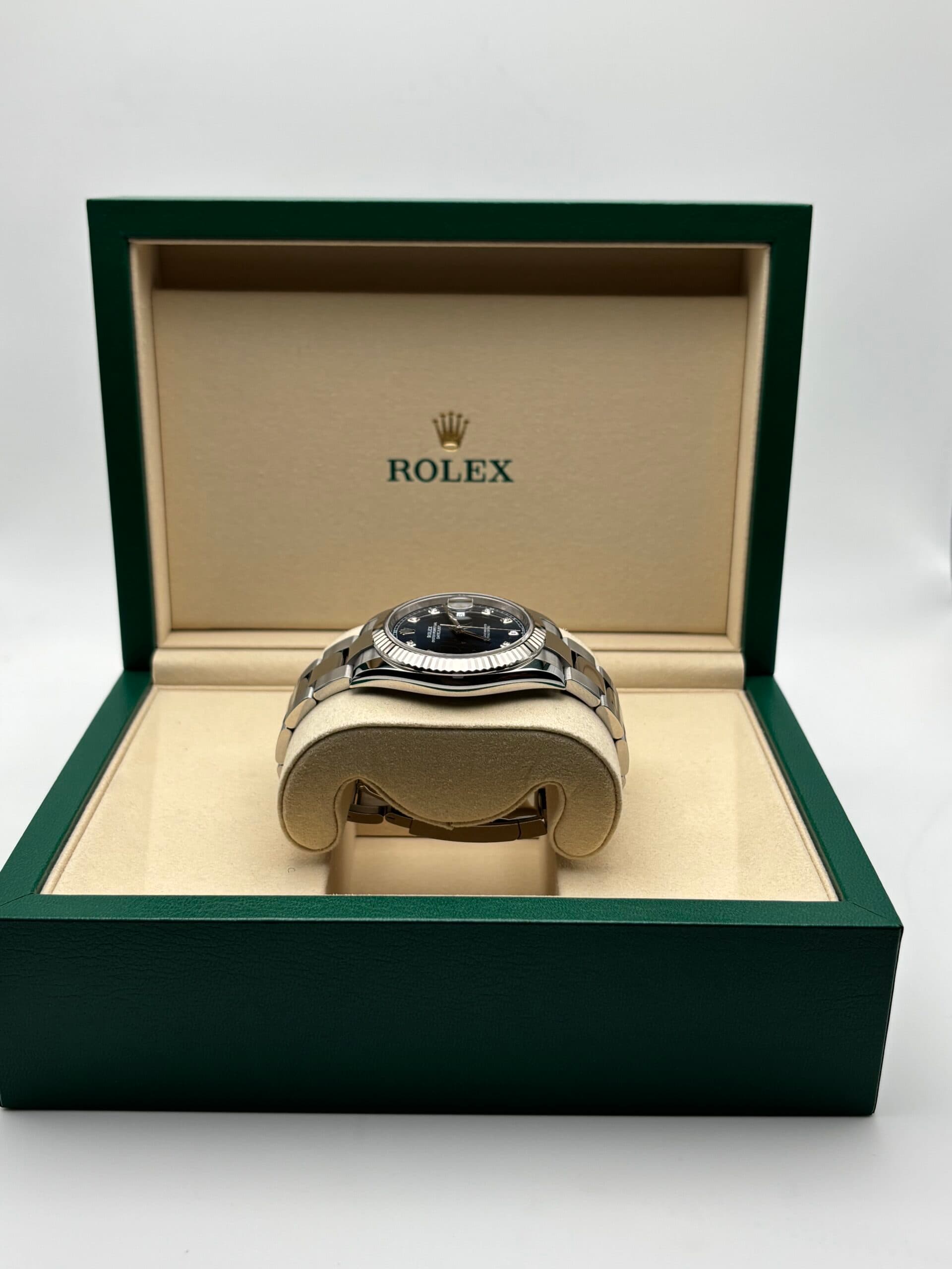 Rolex Datejust 41 Blue Diamond Dial Fluted Oyster 126334 2026