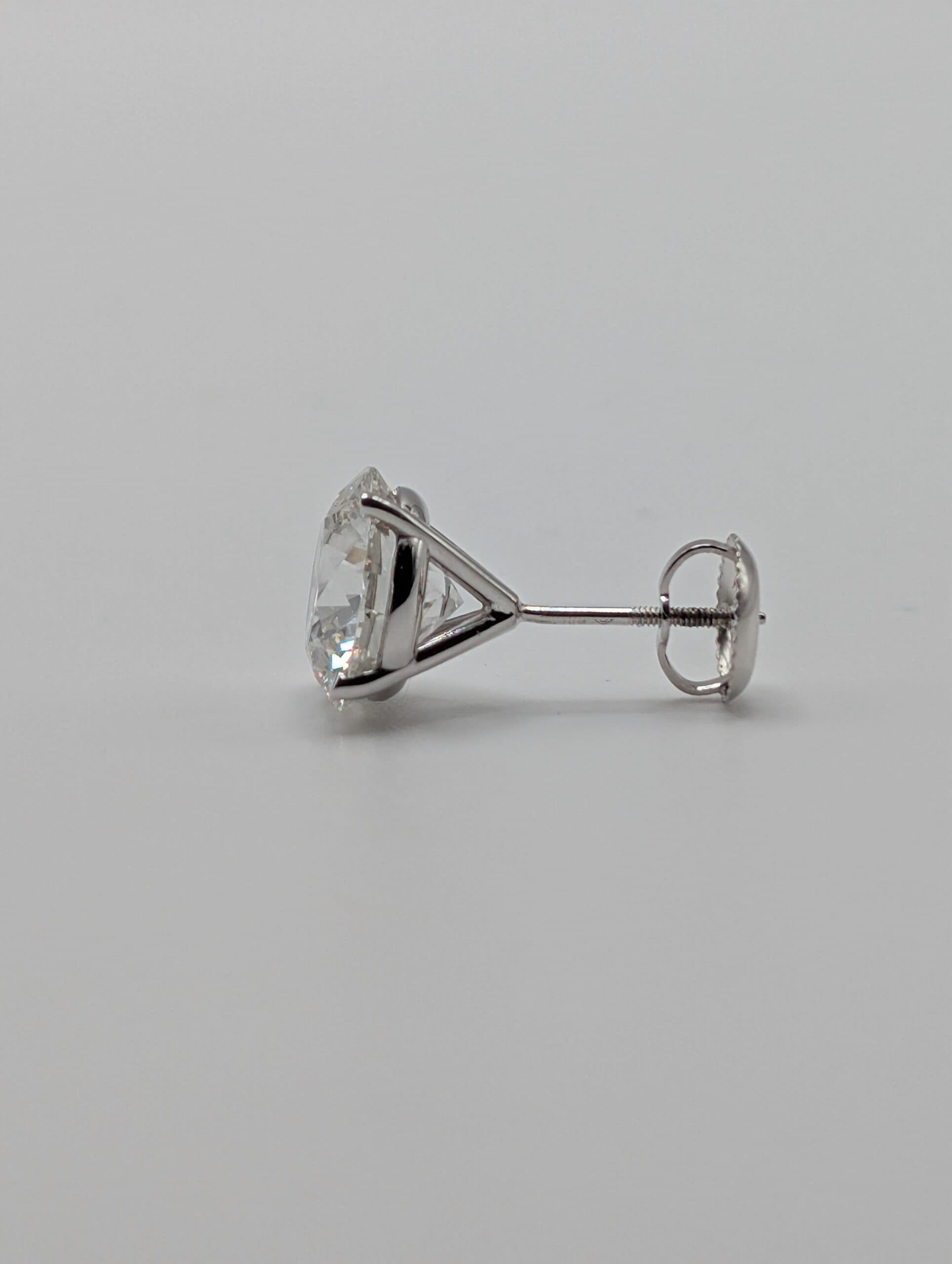 Earrings - Stud - 6.20 ct Lab -