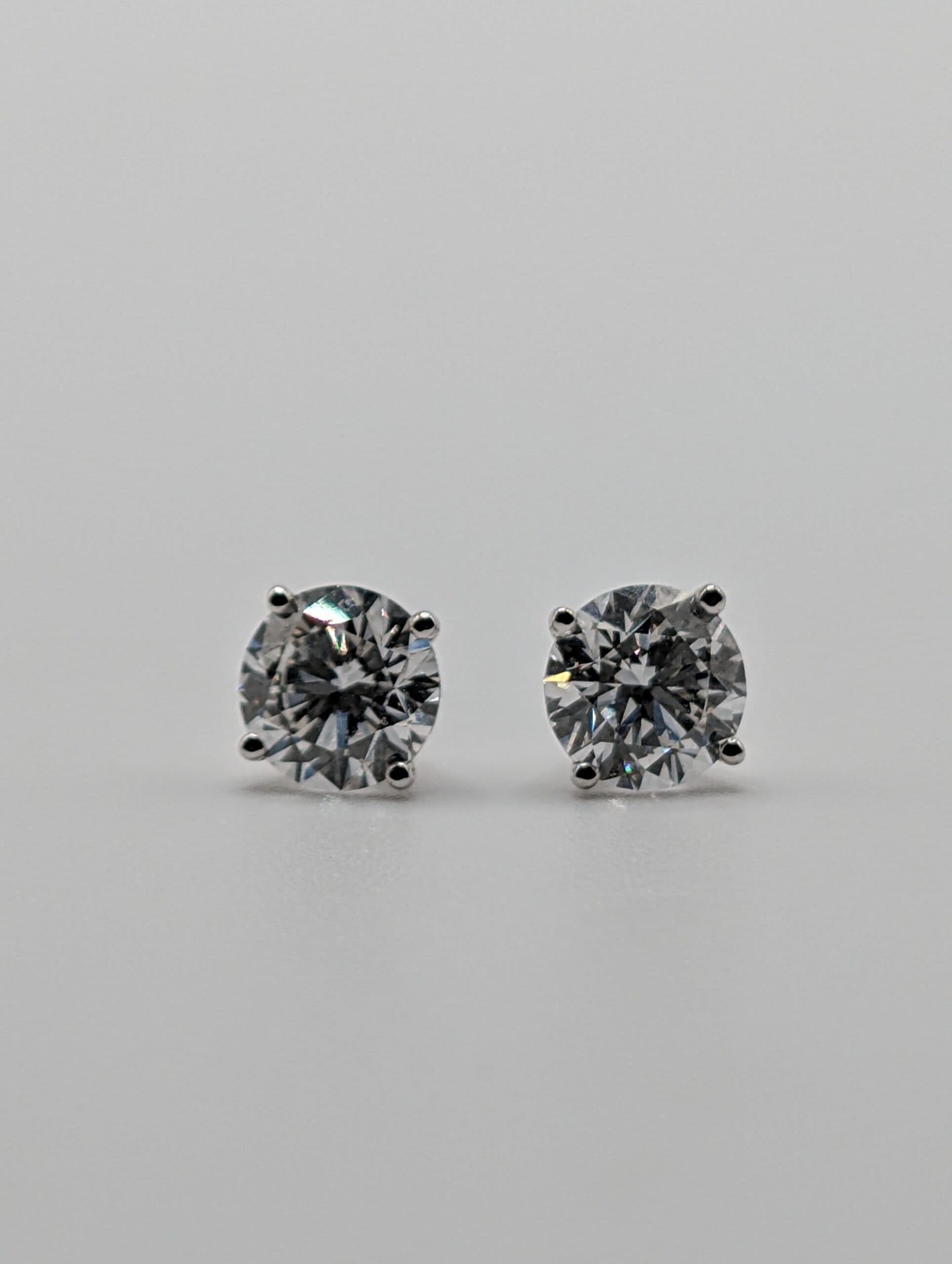 Round Lab Diamond Stud Earrings (2.58 ct. tw.)