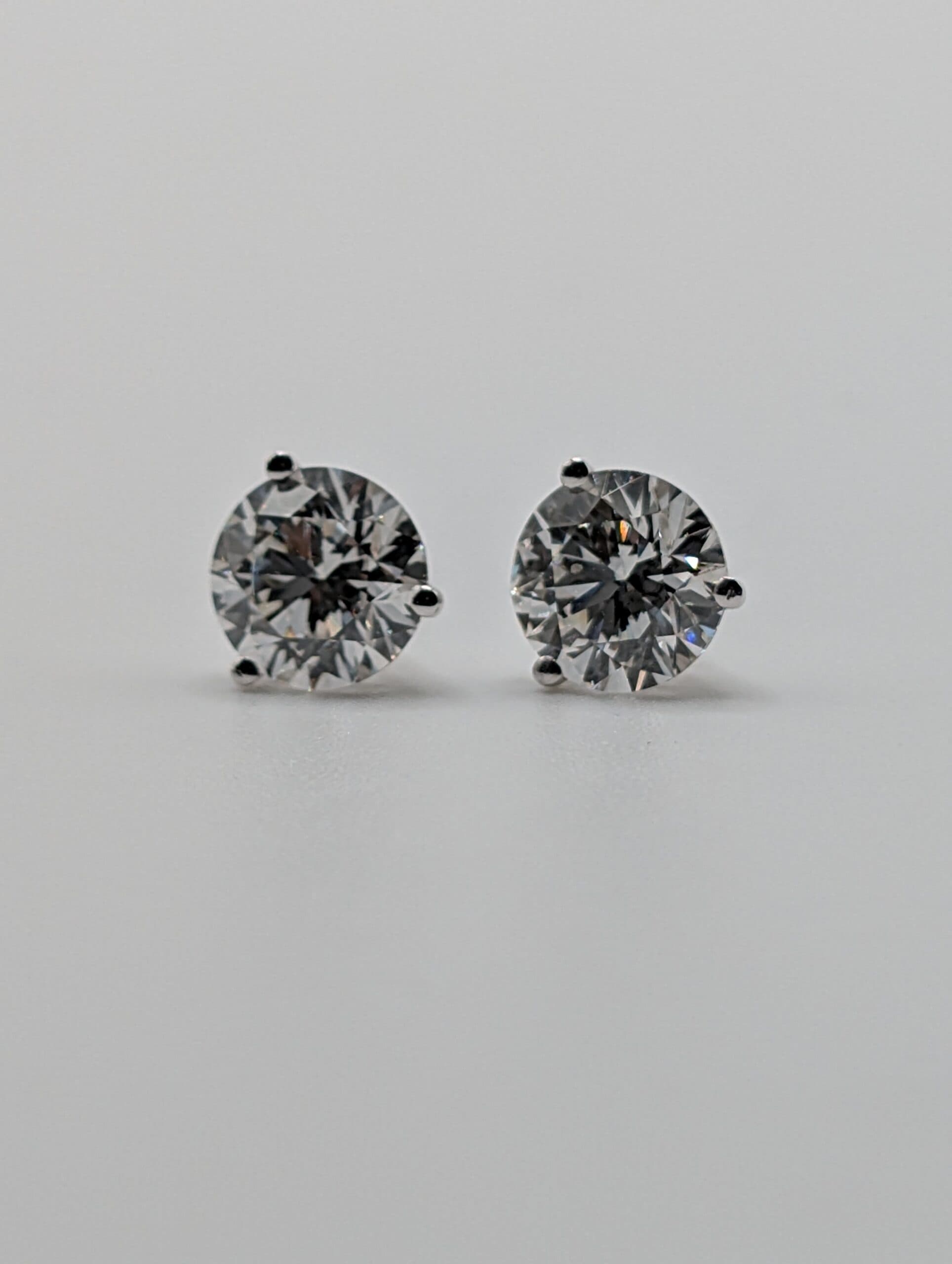 Three-Prong Lab Diamond Martini Earrings (4.0 ct. tw.)