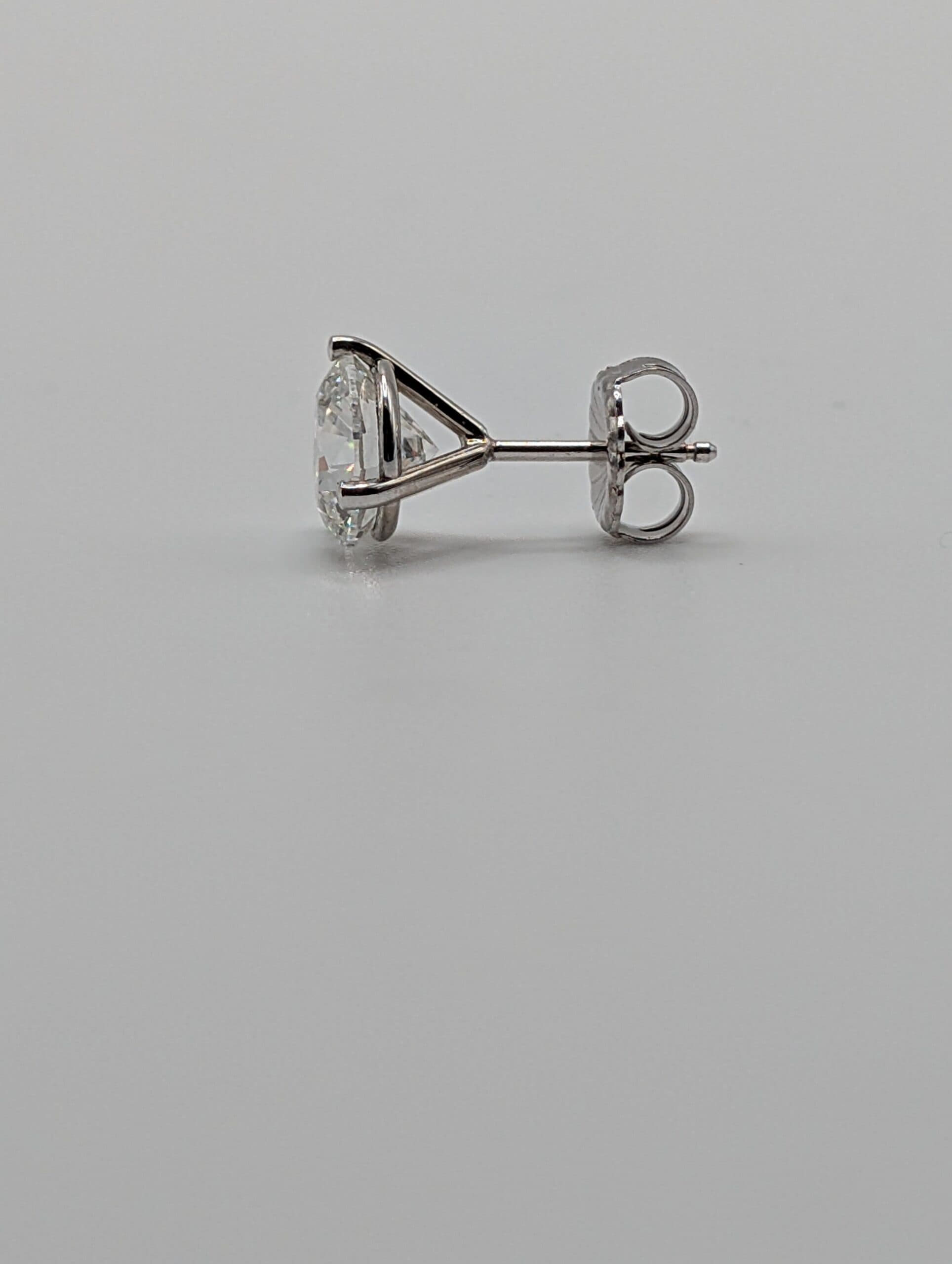 Three-Prong Lab Diamond Martini Earrings (4.0 ct. tw.)