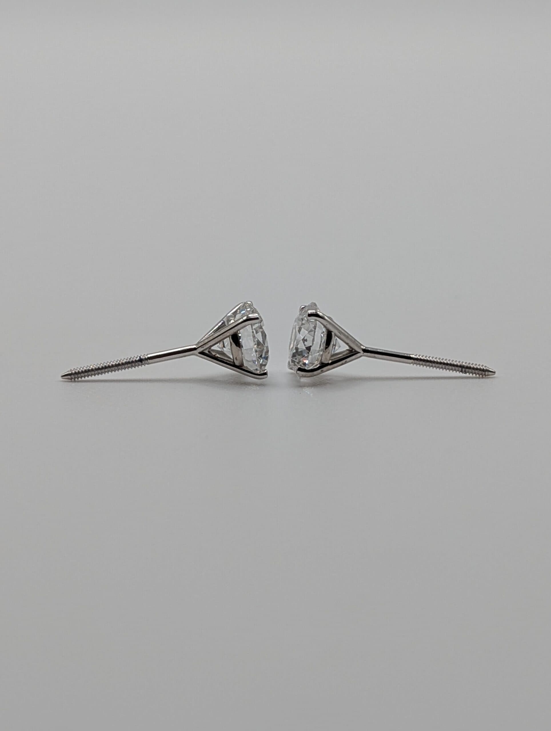 Four Prong Lab Diamond Martini Earrings (2.06 ct. tw.)