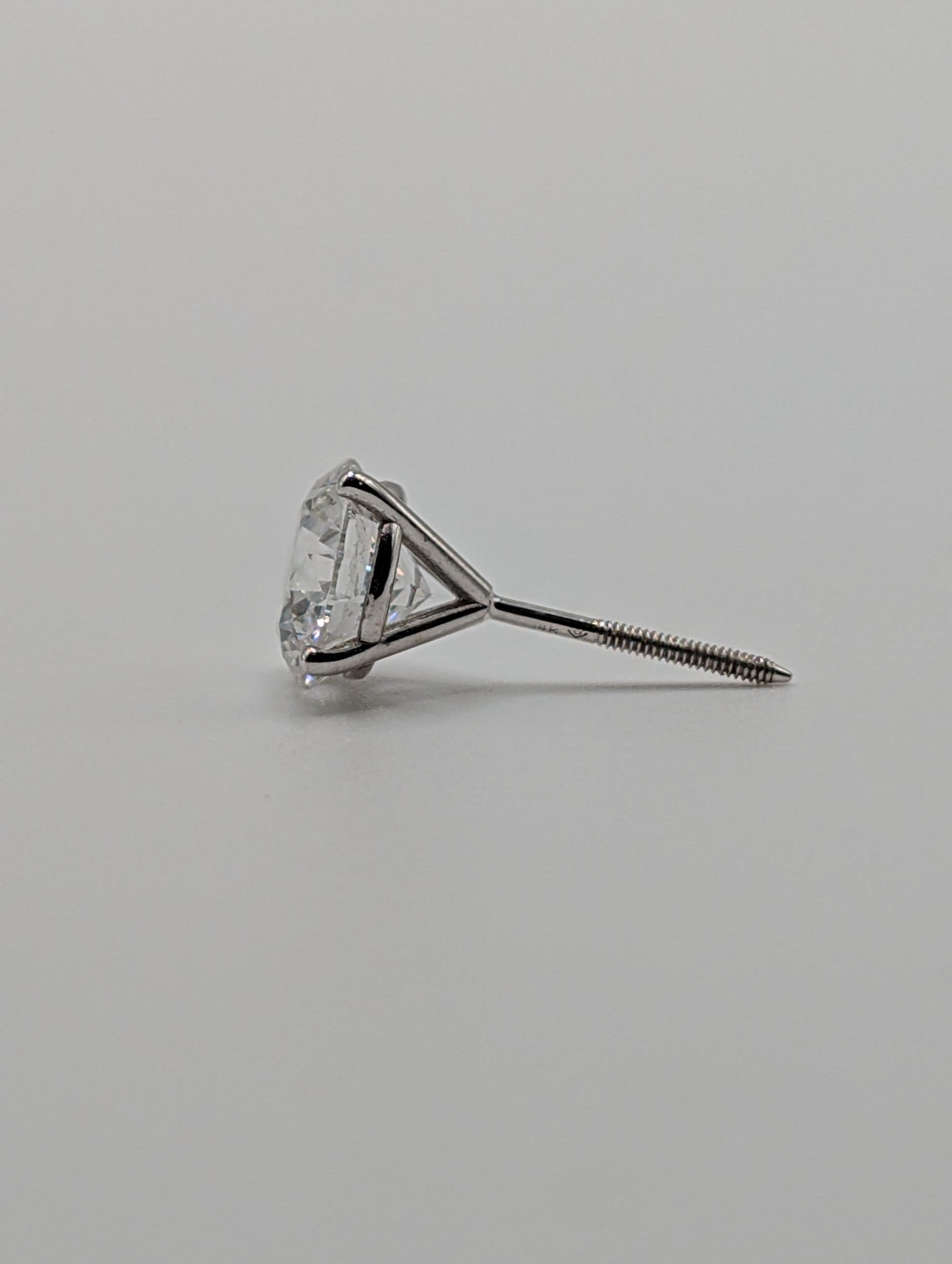 Four Prong Lab Diamond Martini Earrings (4.38 ct. tw.)