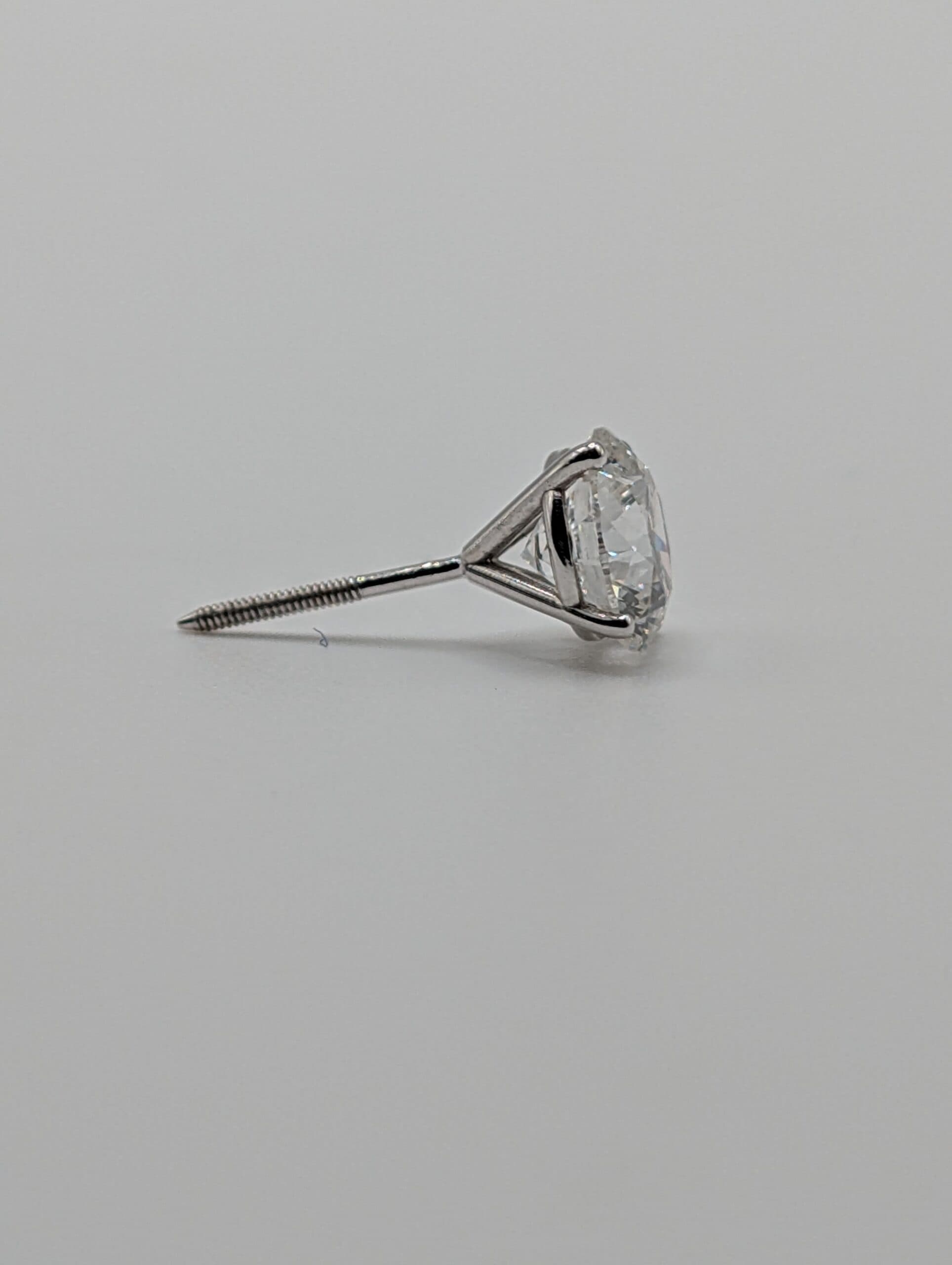 Four Prong Lab Diamond Martini Earrings (4.38 ct. tw.)