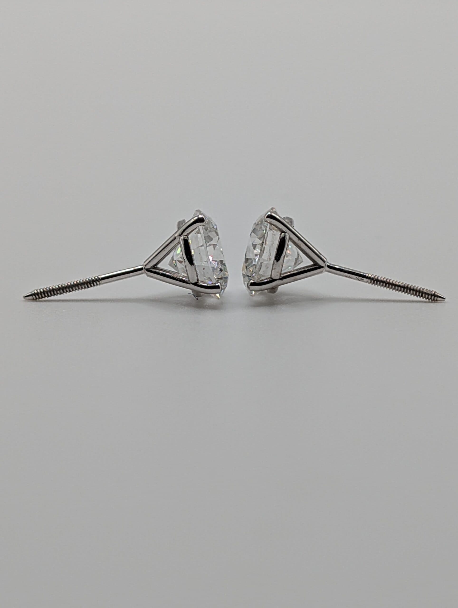 Four Prong Lab Diamond Martini Earrings (4.38 ct. tw.)