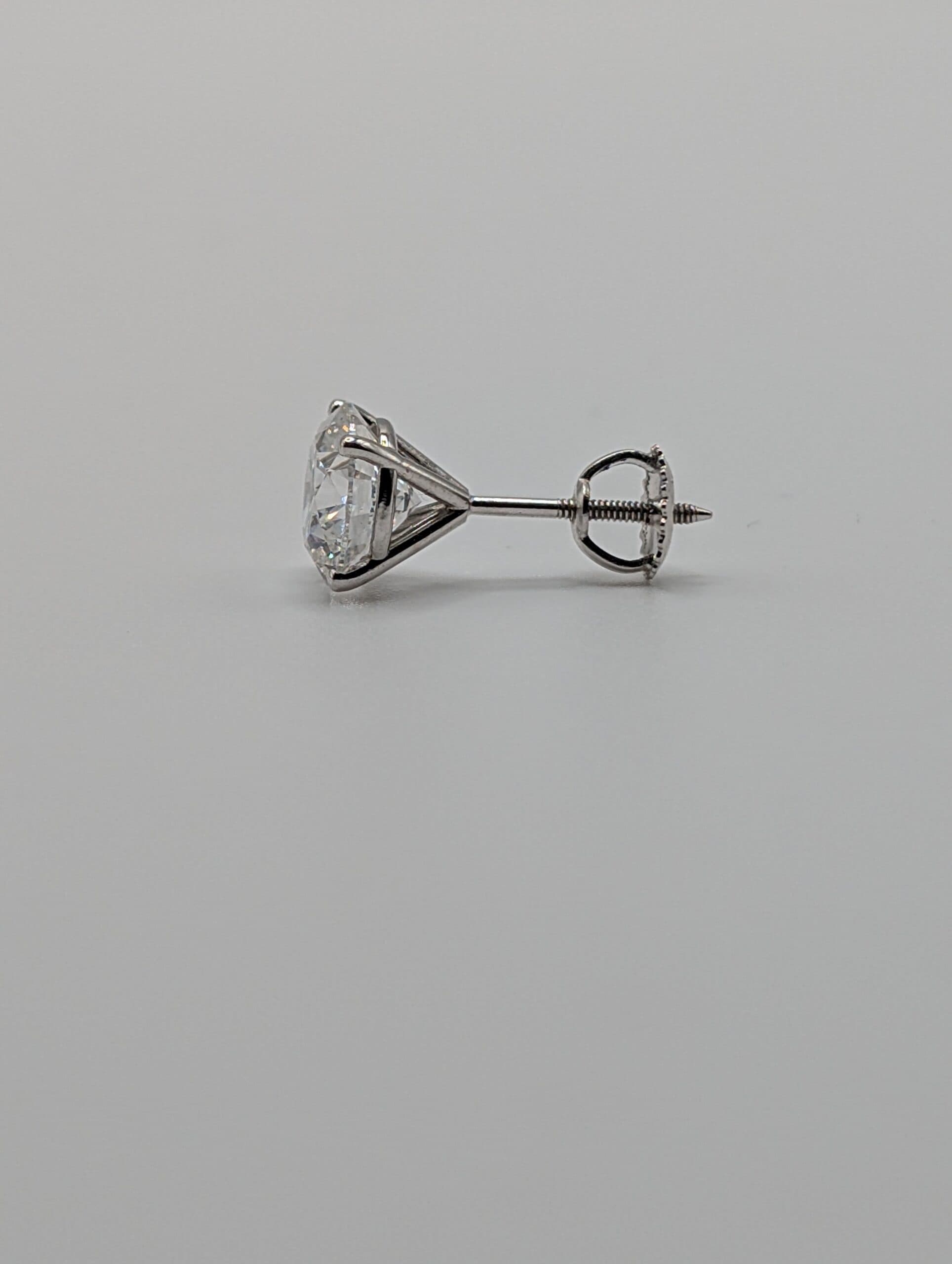 Four Prong Lab Diamond Martini Earrings (4.38 ct. tw.)