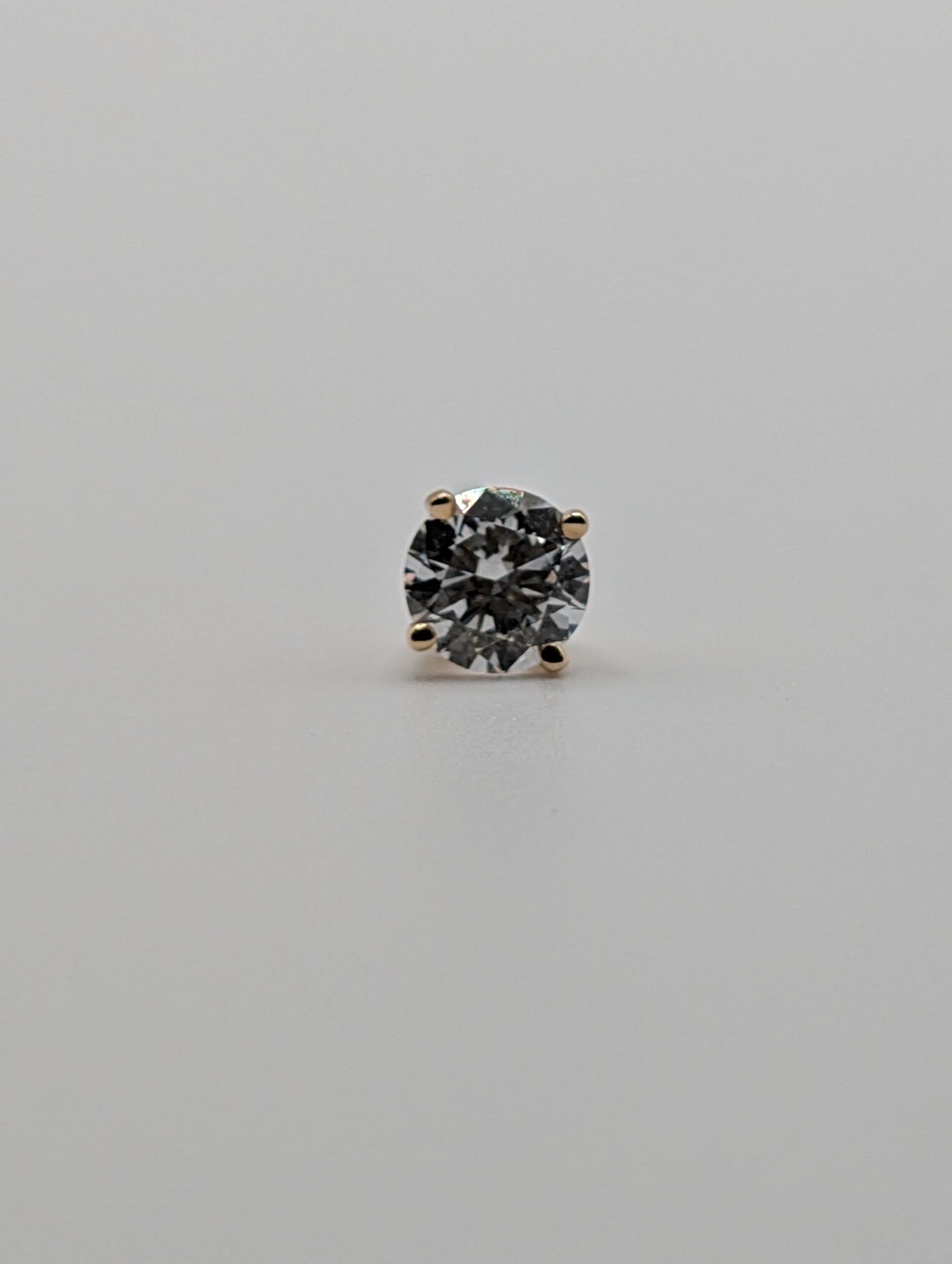 Four Prong Lab Round Diamond Stud Earrings (2.00 ct. tw.)