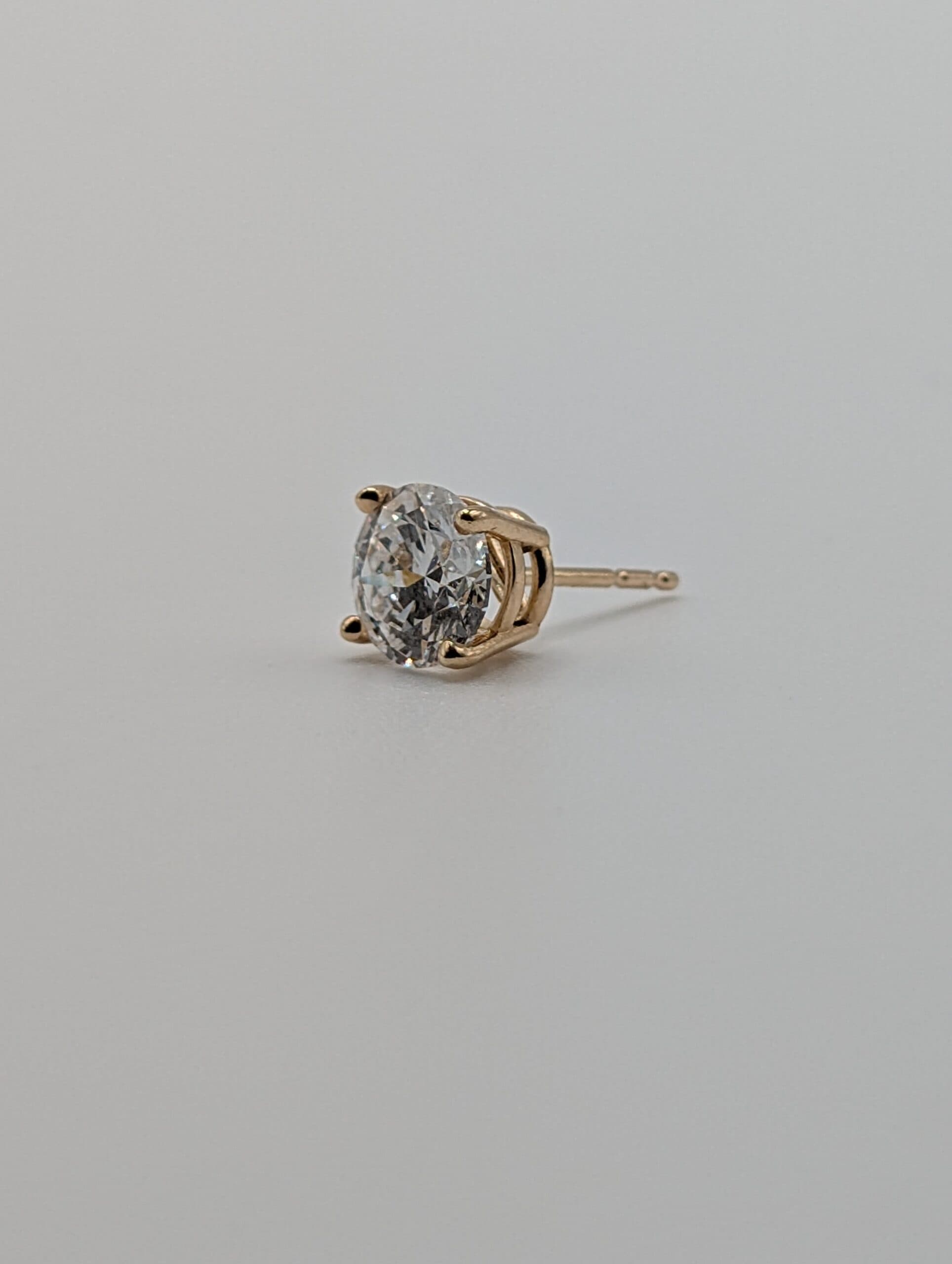 Four Prong Lab Round Diamond Stud Earrings (2.00 ct. tw.)