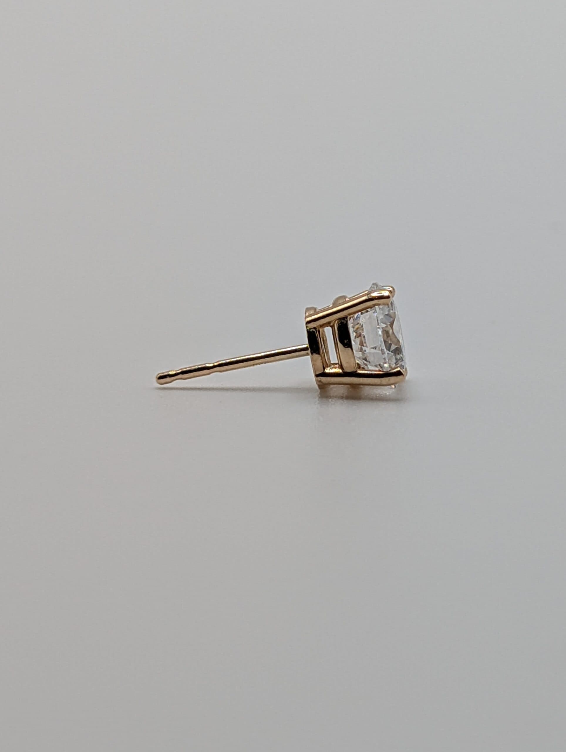 Four Prong Lab Round Diamond Stud Earrings (2.00 ct. tw.)