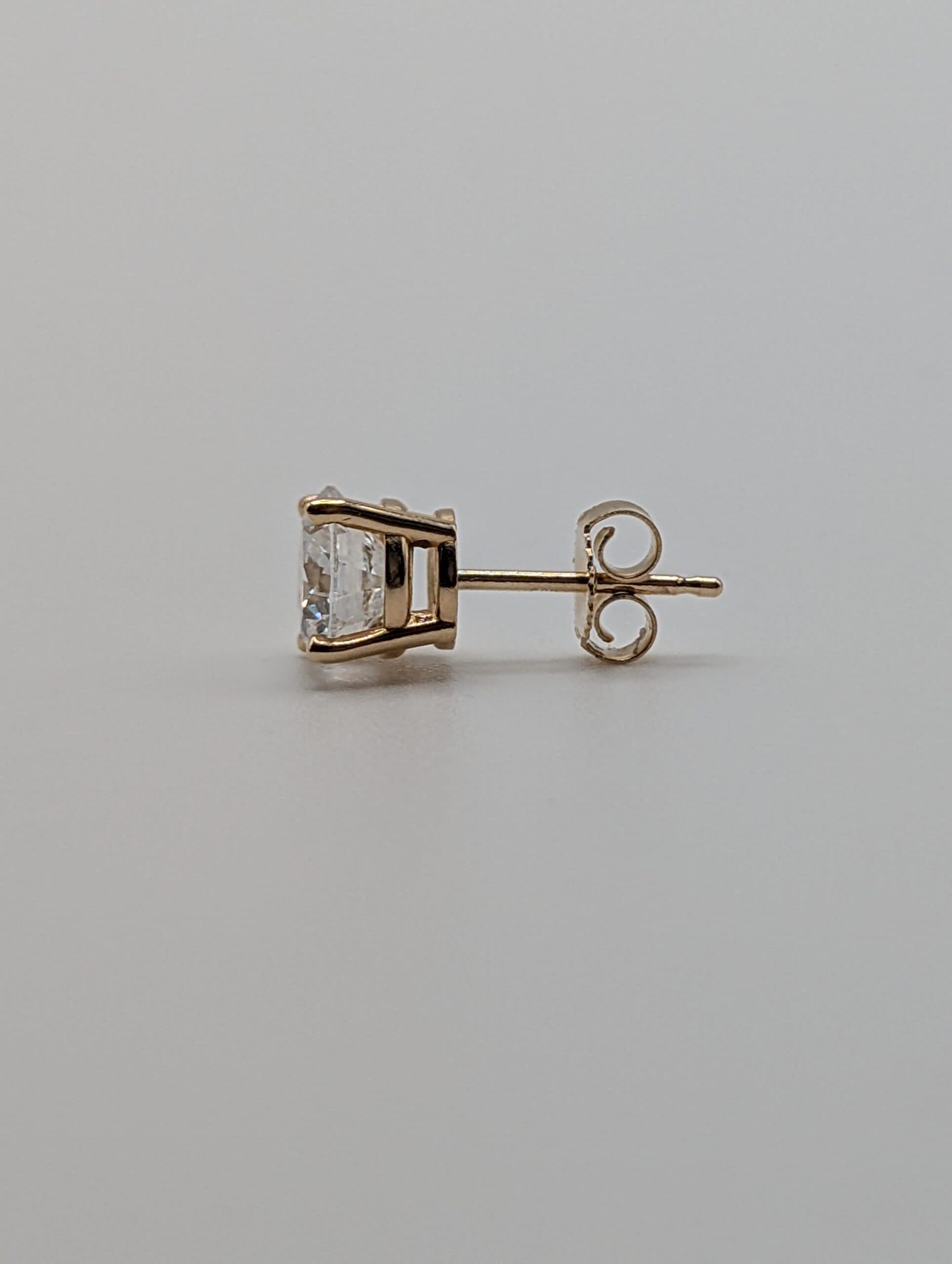 Four Prong Lab Round Diamond Stud Earrings (2.00 ct. tw.)