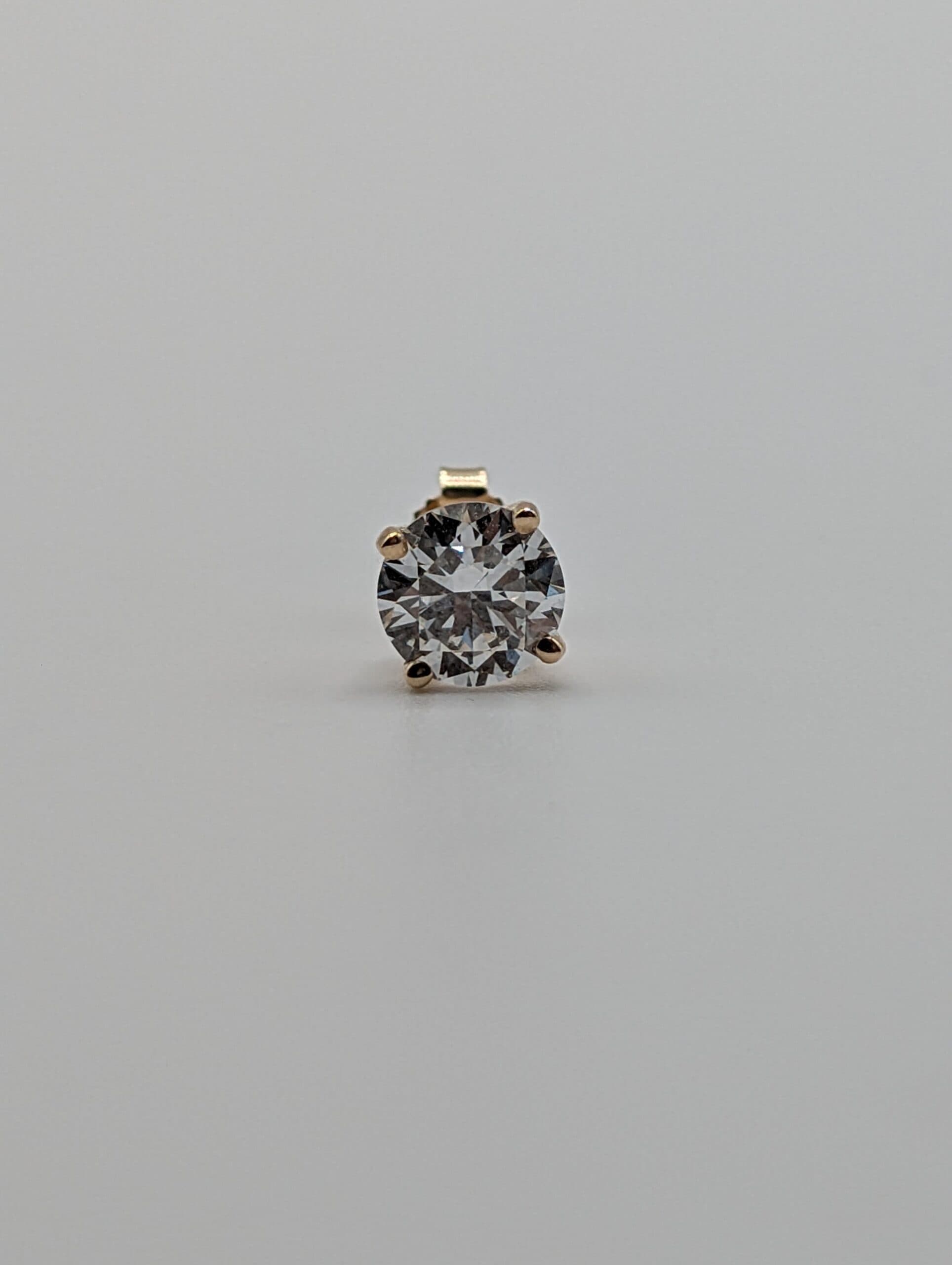 Four Prong Lab Round Diamond Stud Earrings (2.00 ct. tw.)