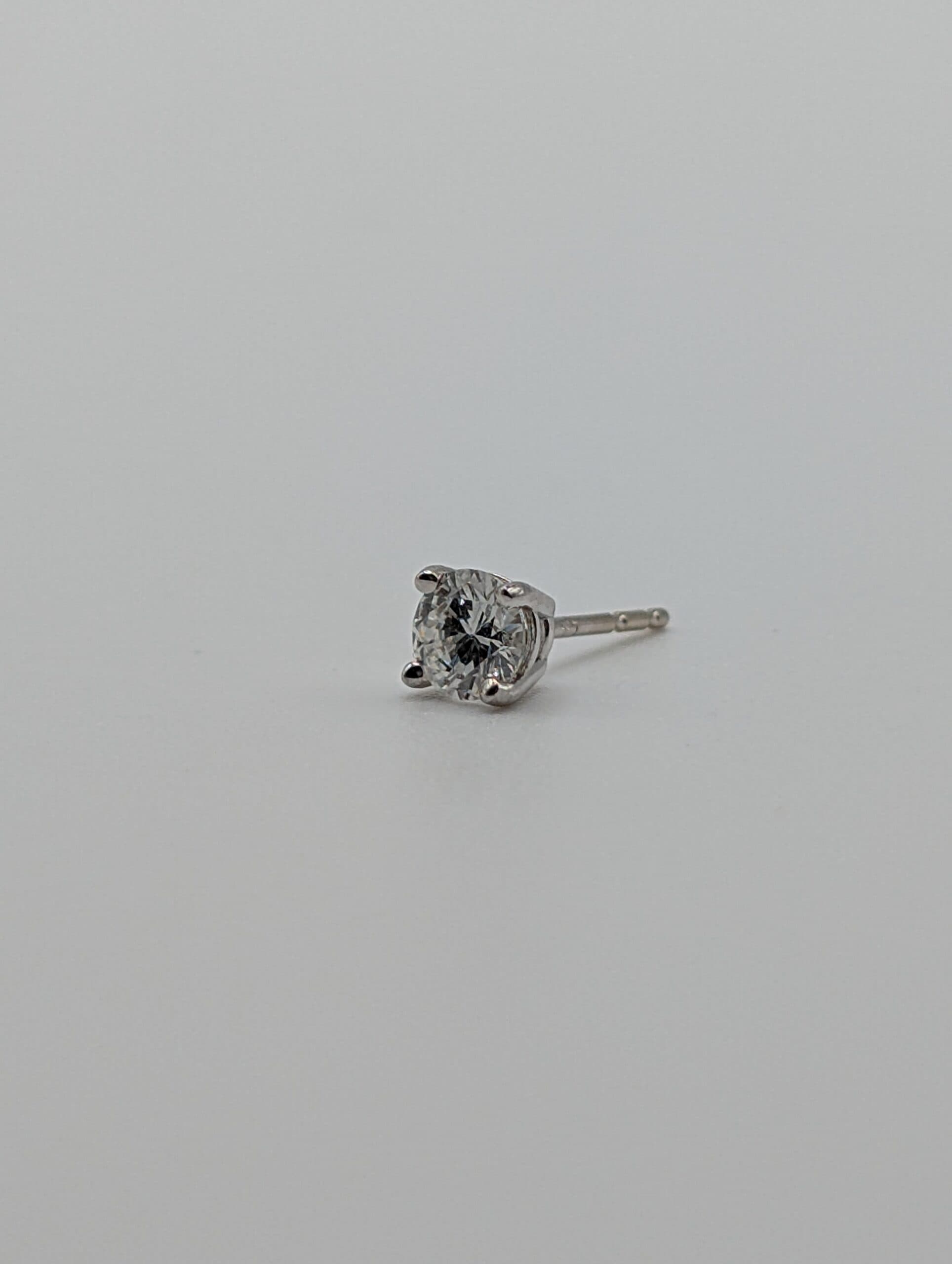 Four Prong Lab Round Diamond Stud Earrings (0.75 ct. tw.)