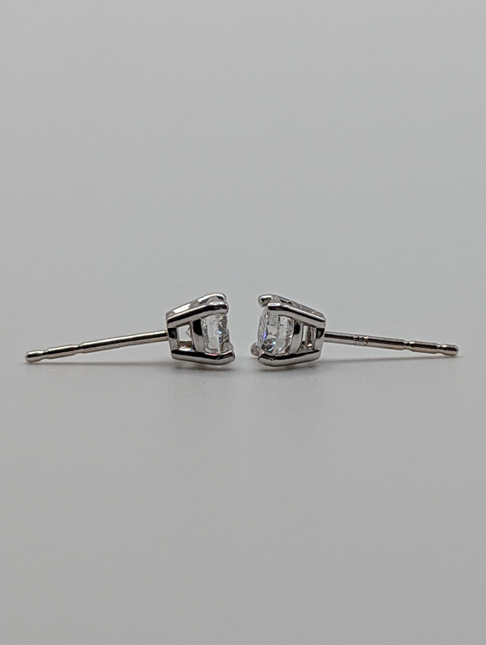 Four Prong Lab Round Diamond Stud Earrings (0.75 ct. tw.)