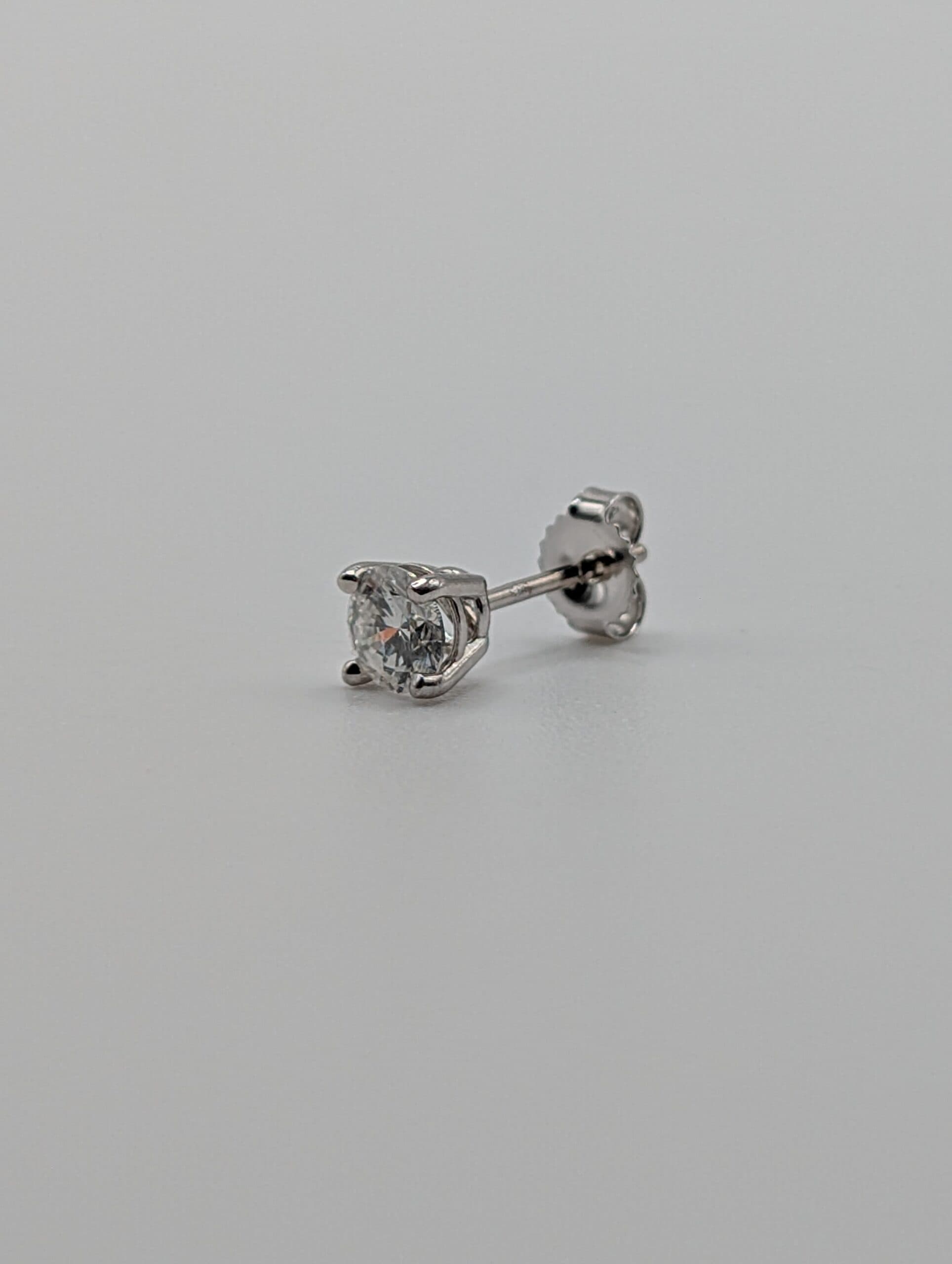 Four Prong Lab Round Diamond Stud Earrings (0.75 ct. tw.)