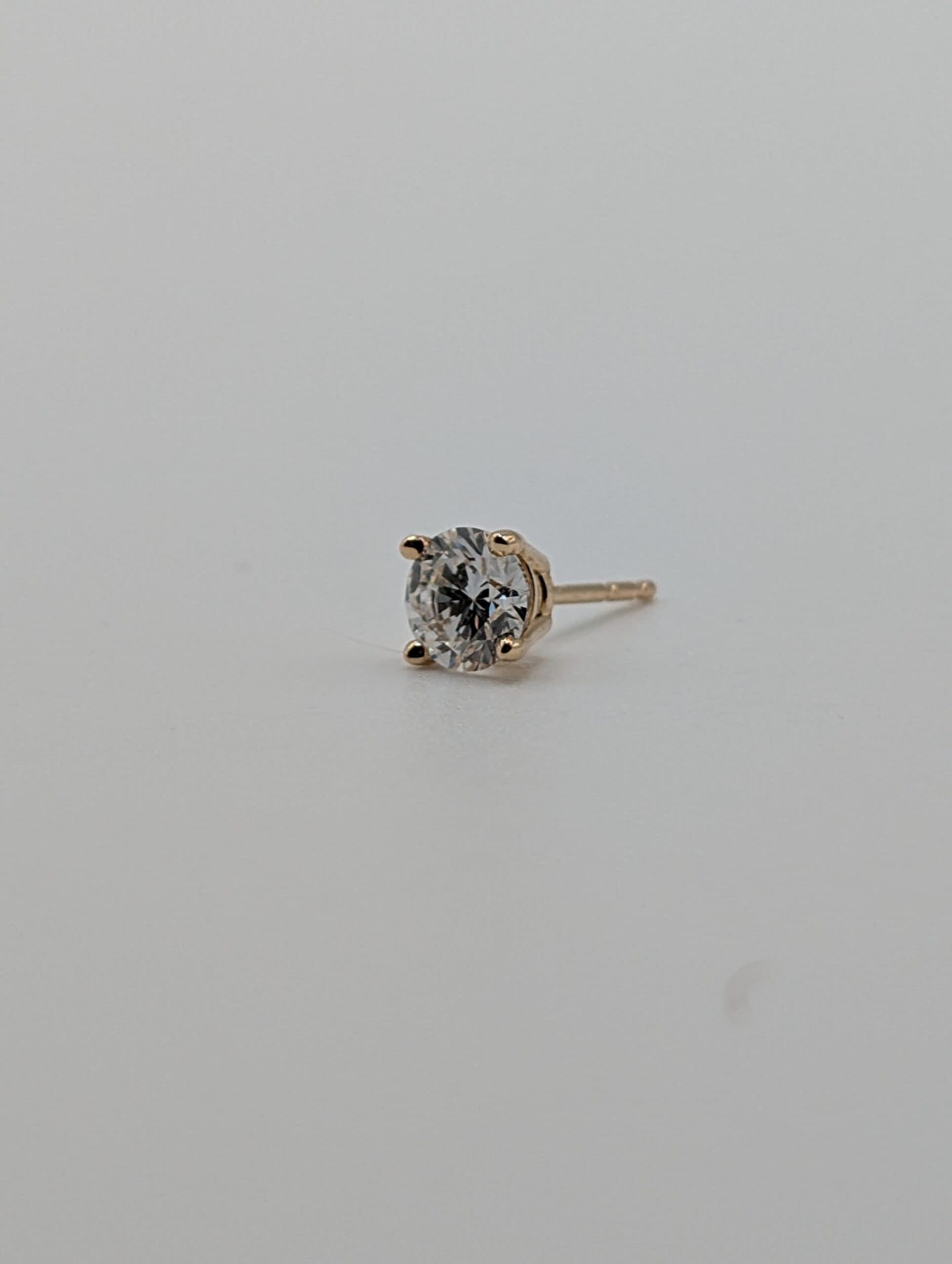 Four Prong Lab Round Diamond Stud Earrings (1.00 ct. tw.)