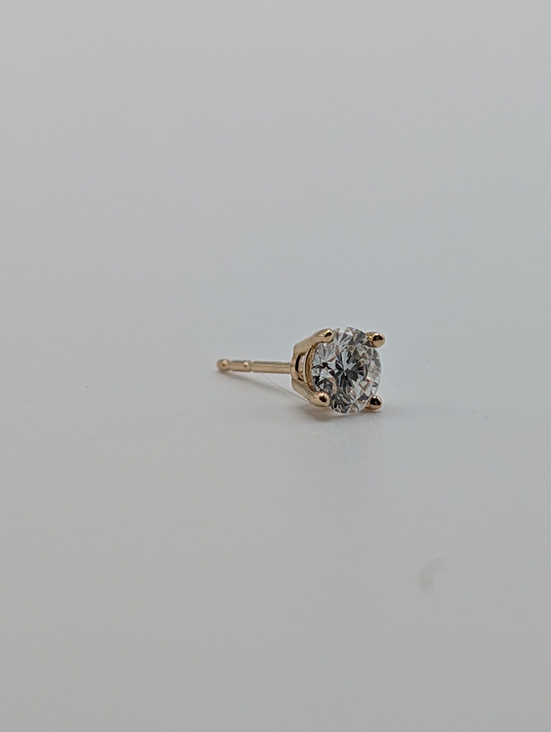 Four Prong Lab Round Diamond Stud Earrings (1.00 ct. tw.)