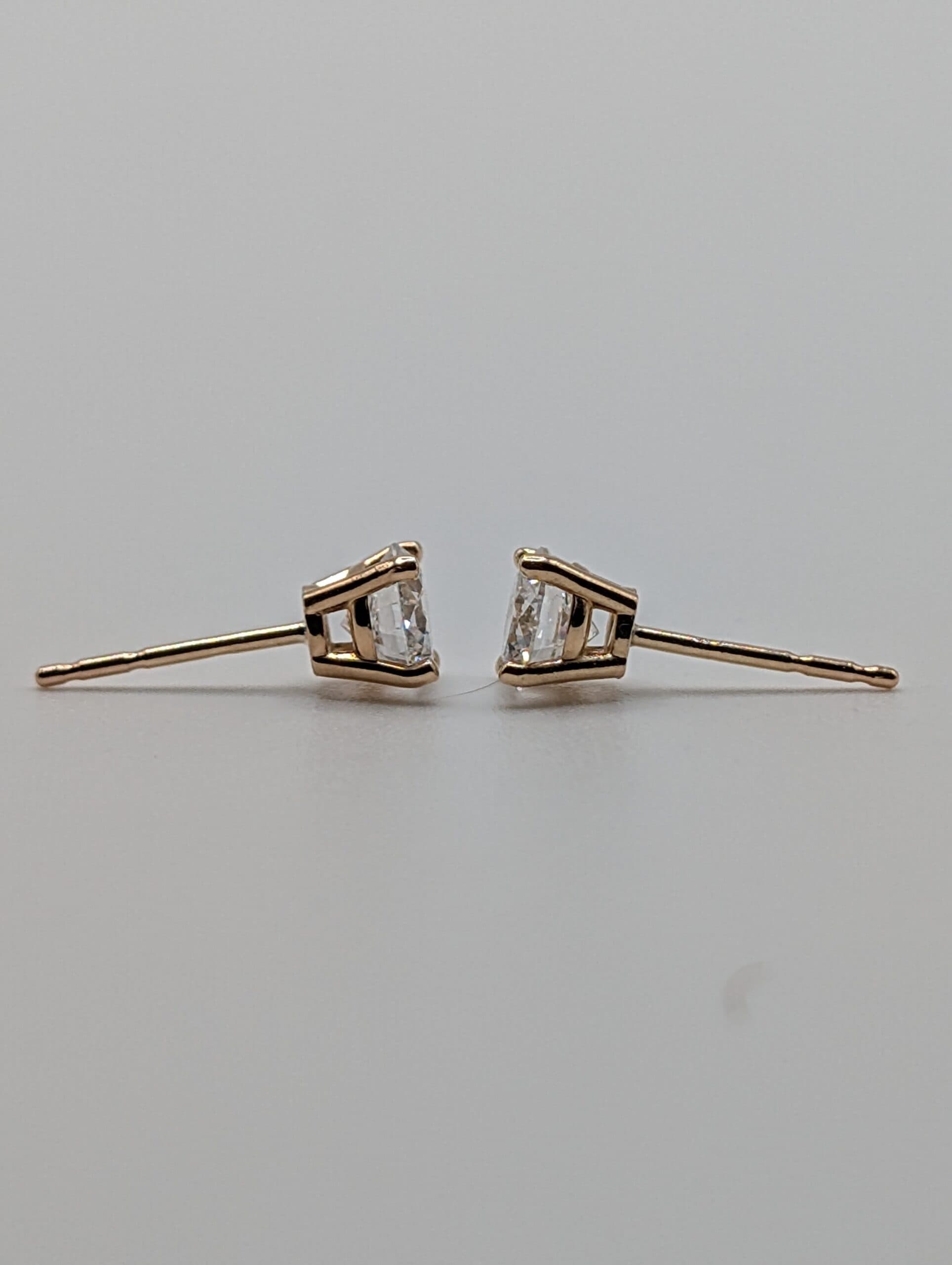 Four Prong Lab Round Diamond Stud Earrings (1.00 ct. tw.)