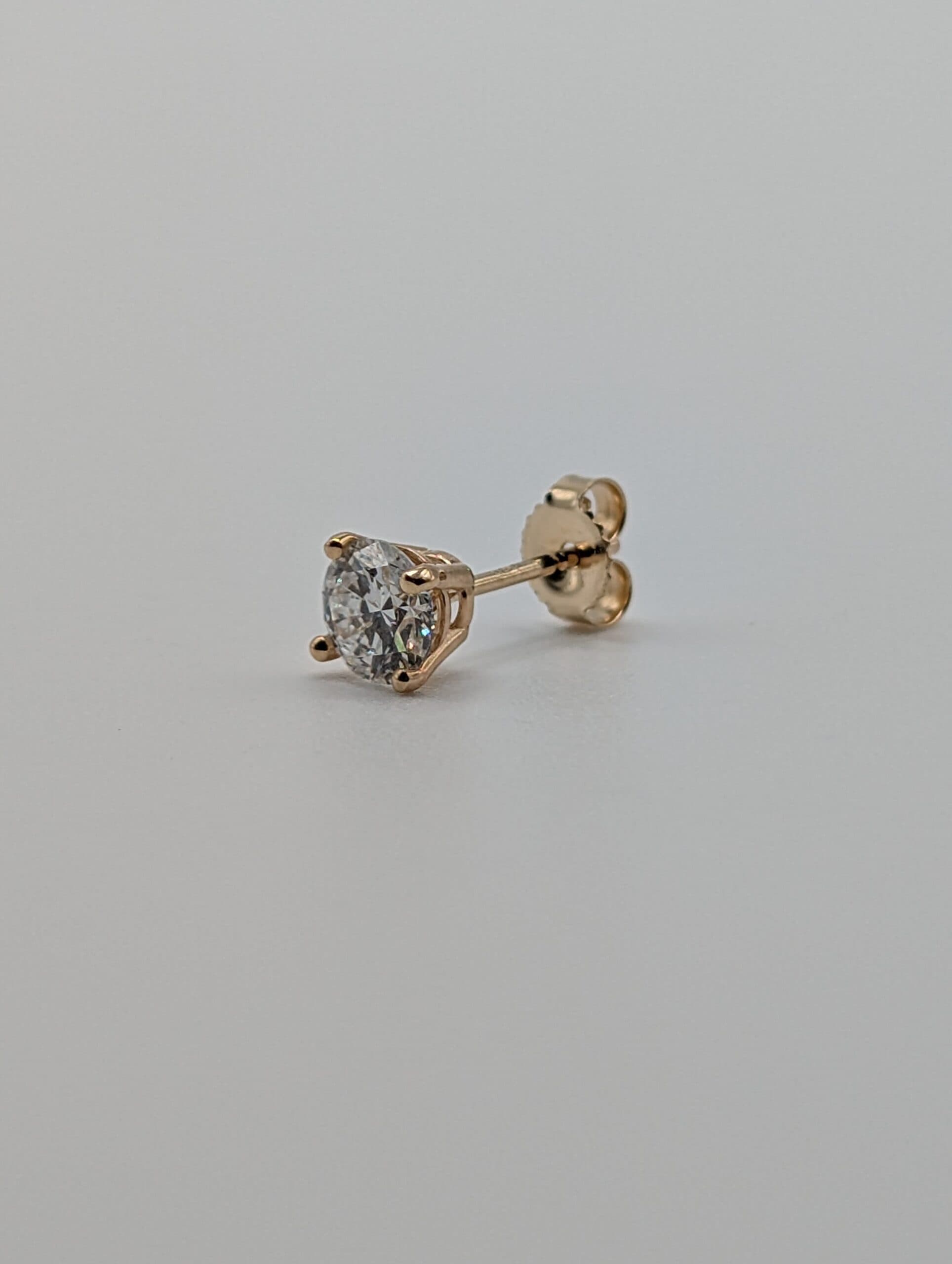 Four Prong Lab Round Diamond Stud Earrings (1.00 ct. tw.)