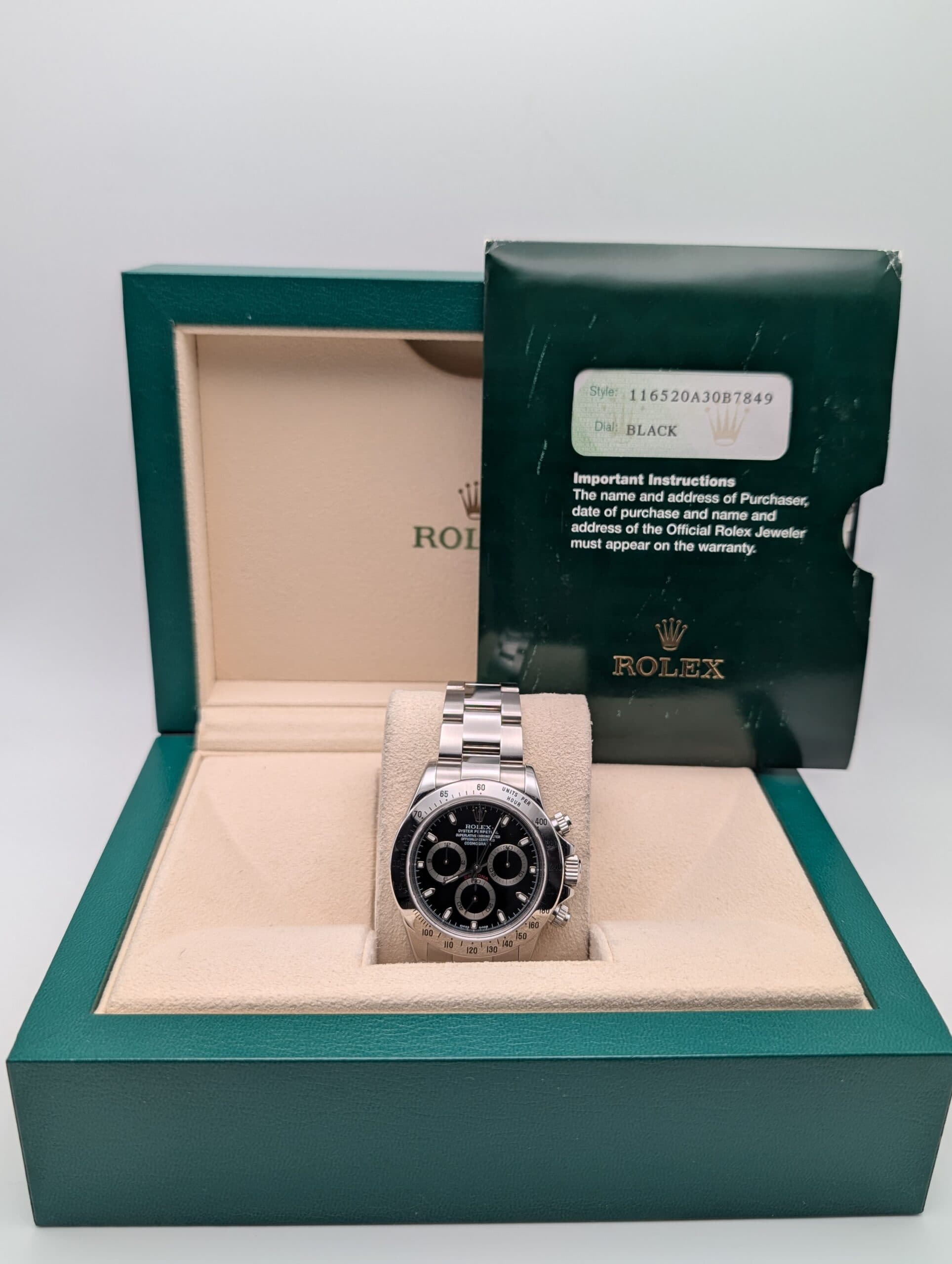 Rolex - Daytona - 116520 - Certification
