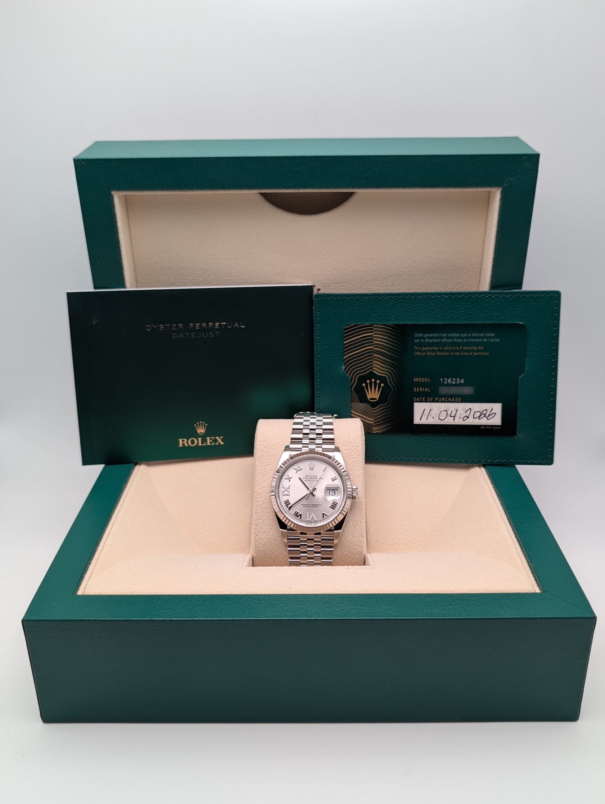 Rolex Datejust 41 - 126334 - Certificate