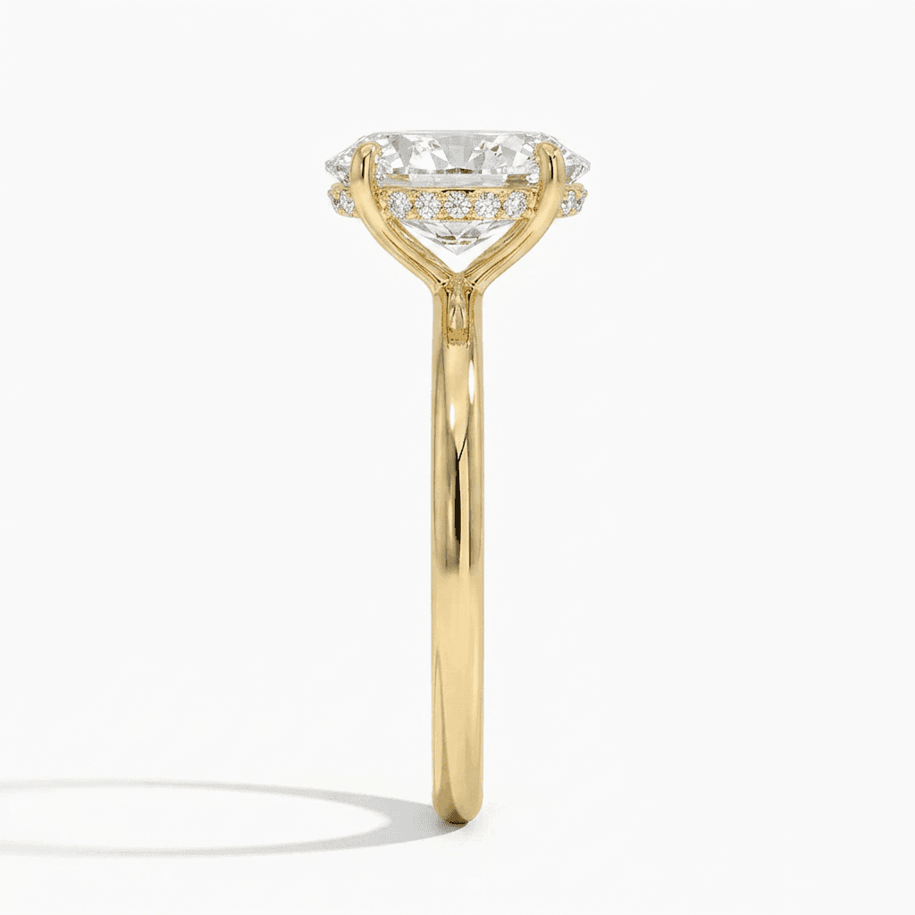 Oval Diamond Engagement Ring in 14k Gold - 100-00016
