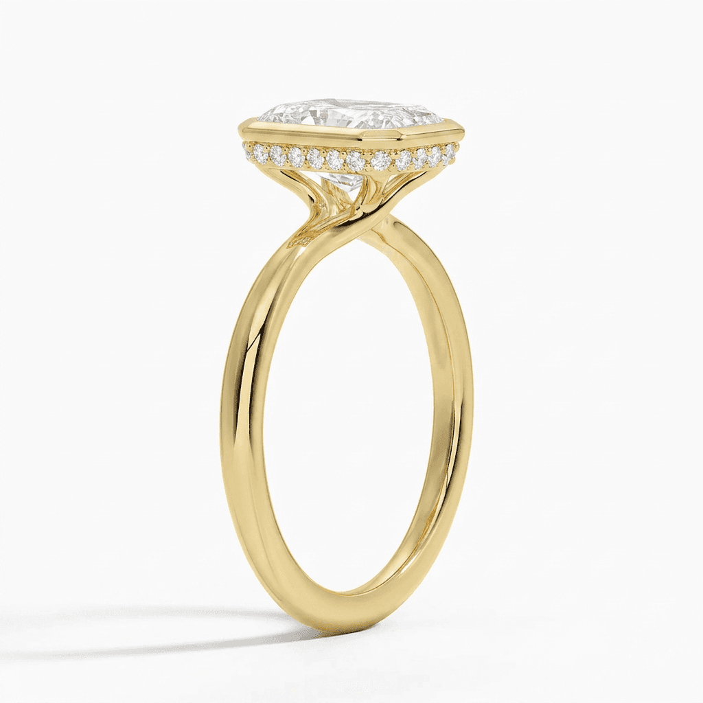 Radiant Diamond Engagement Ring in Gold - 100-00023