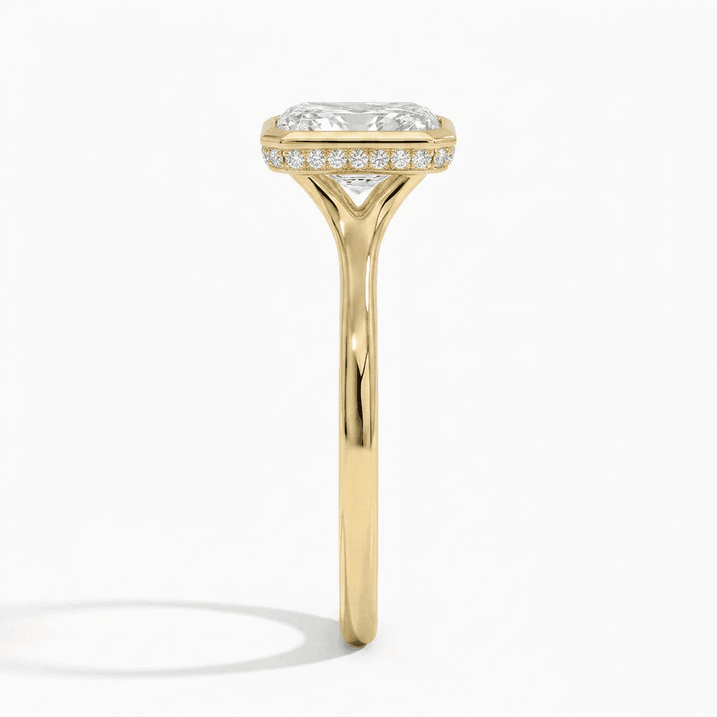 Radiant Diamond Engagement Ring in Gold - 100-00023