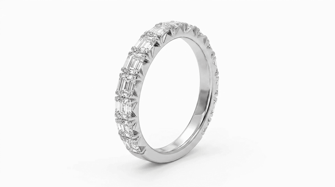 Emerald Cut Eternity Band in 14k Gold - 120-00002