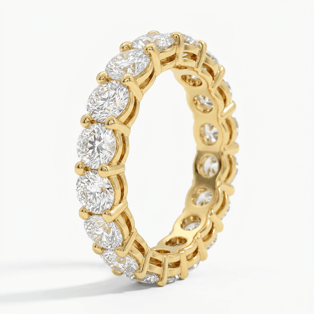 Yellow Gold Eternity Band in 4.41ct - 120-00005