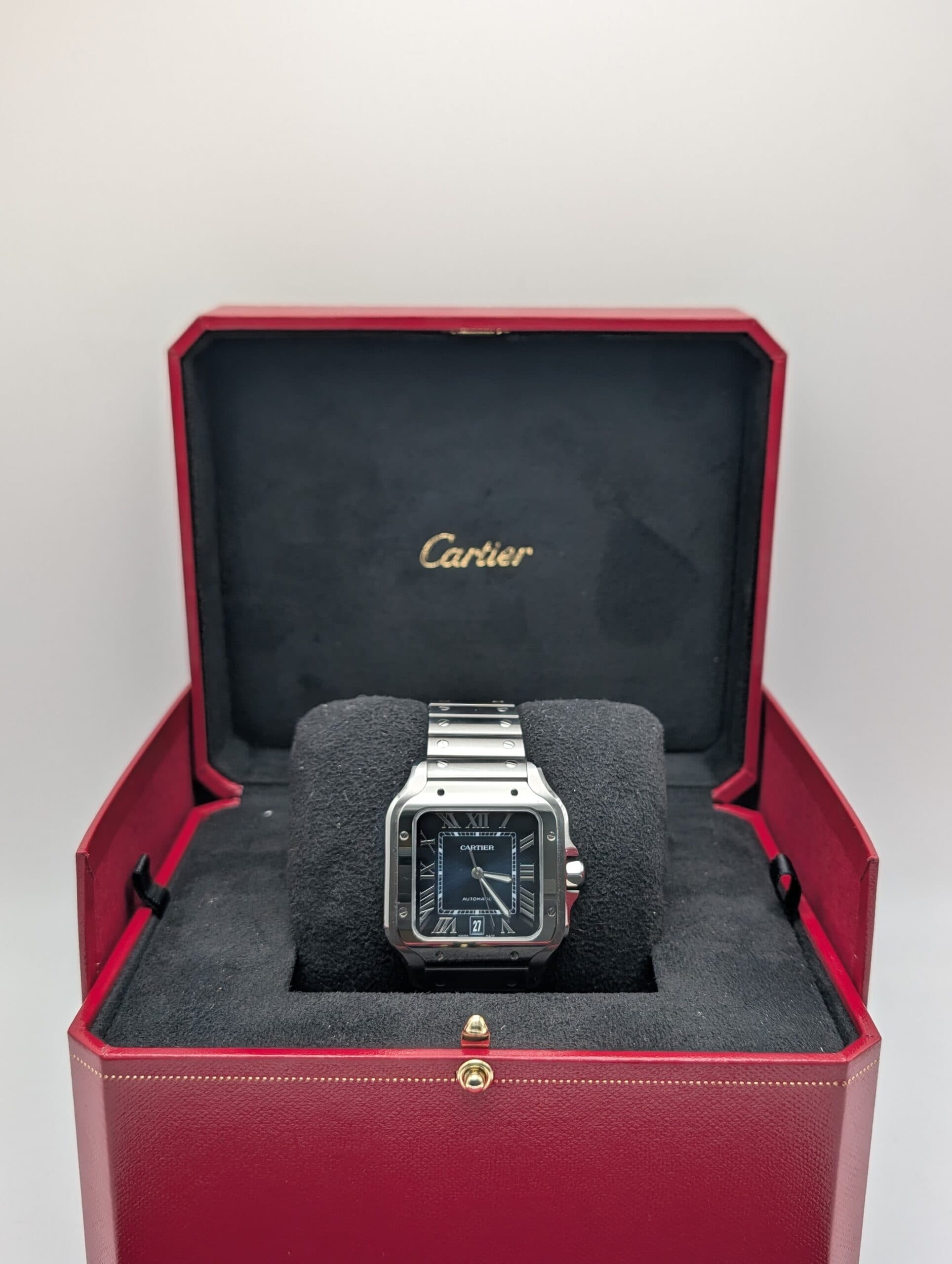 Cartier Santos Blue Dial Watch WSSA0071 | SRL Boutique