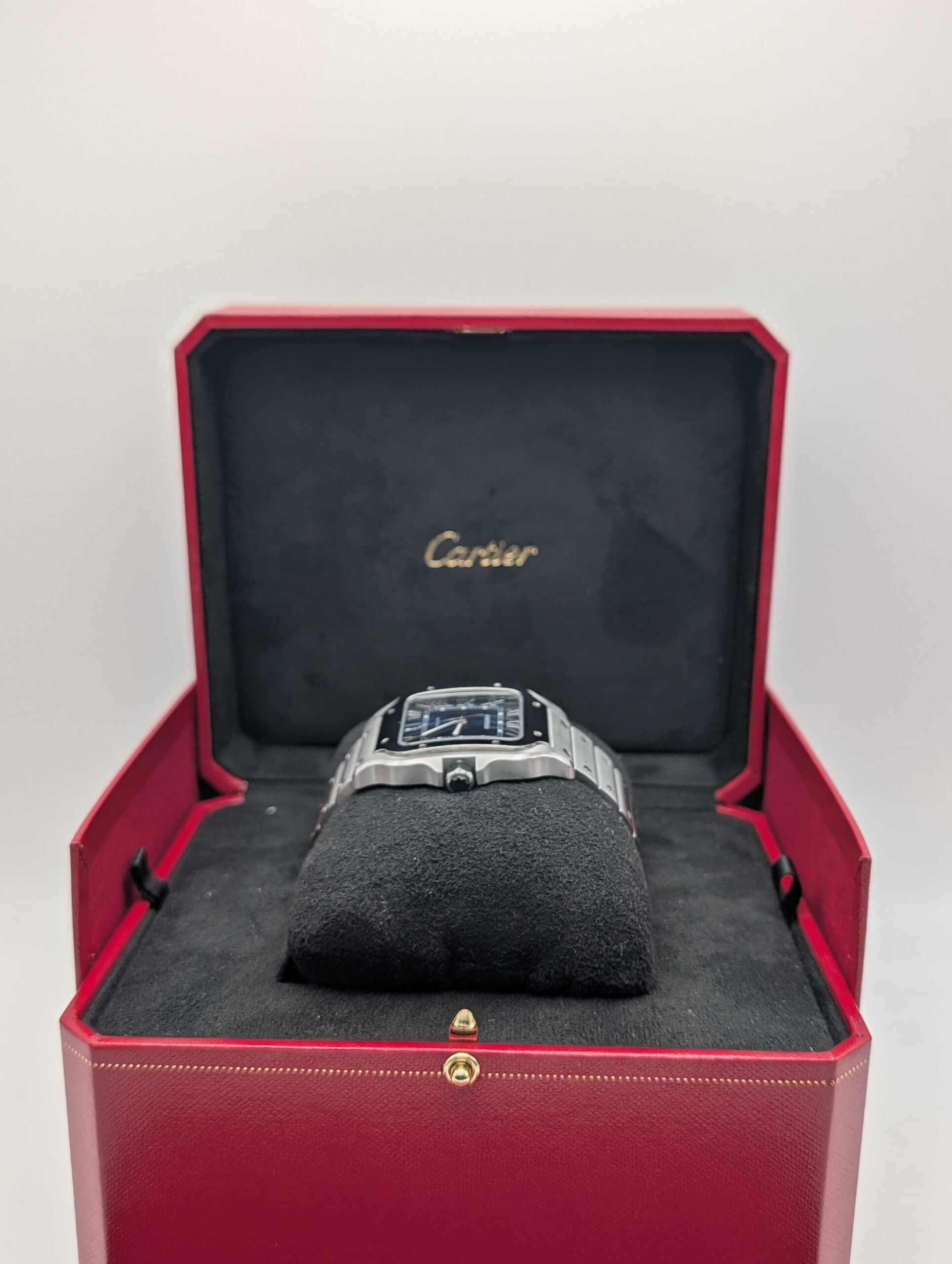 Cartier Santos Blue Dial Watch WSSA0071 | SRL Boutique
