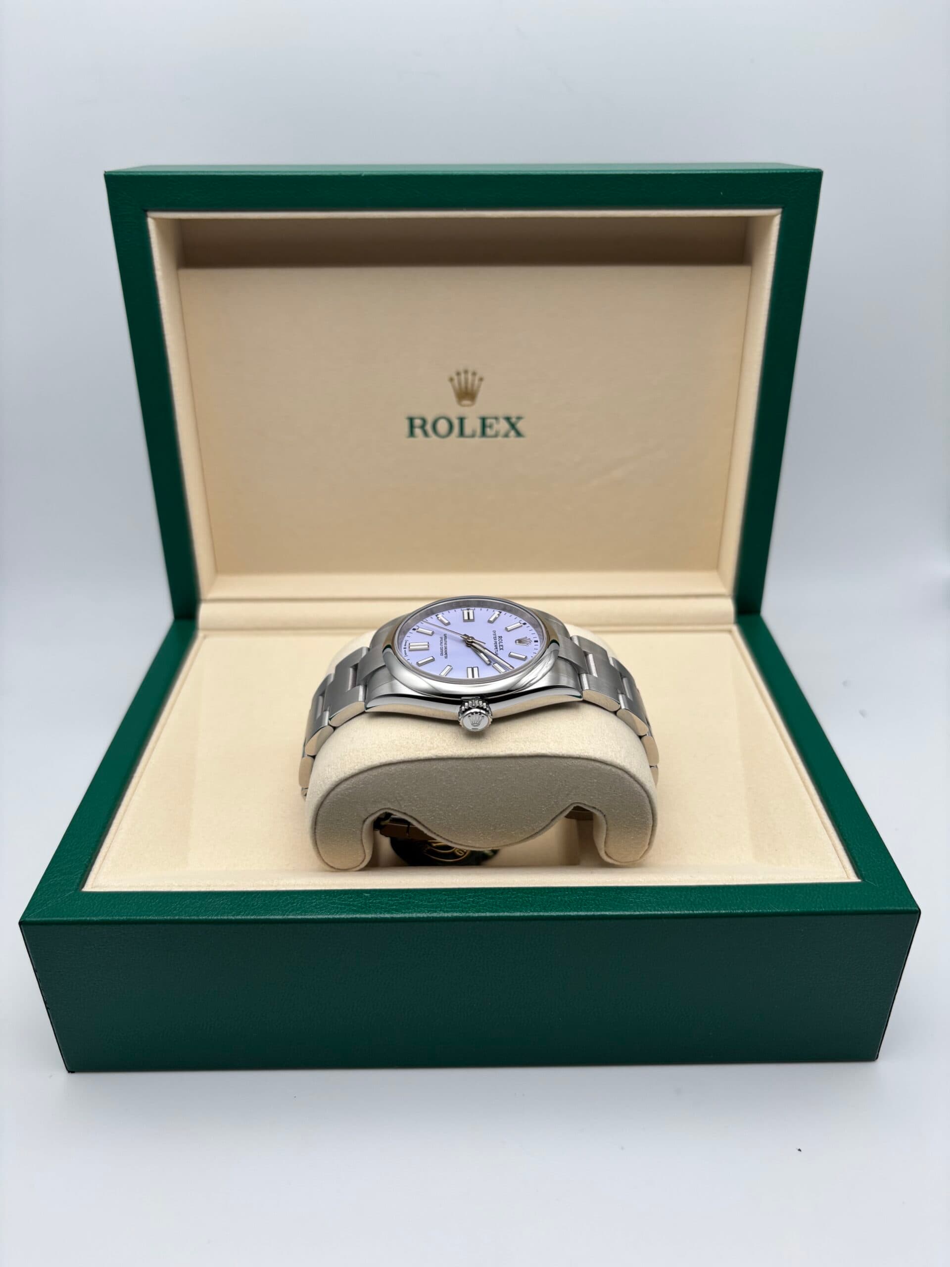 Rolex Oyster Perpetual 41 Lavender Dial Watch | SRL Boutique
