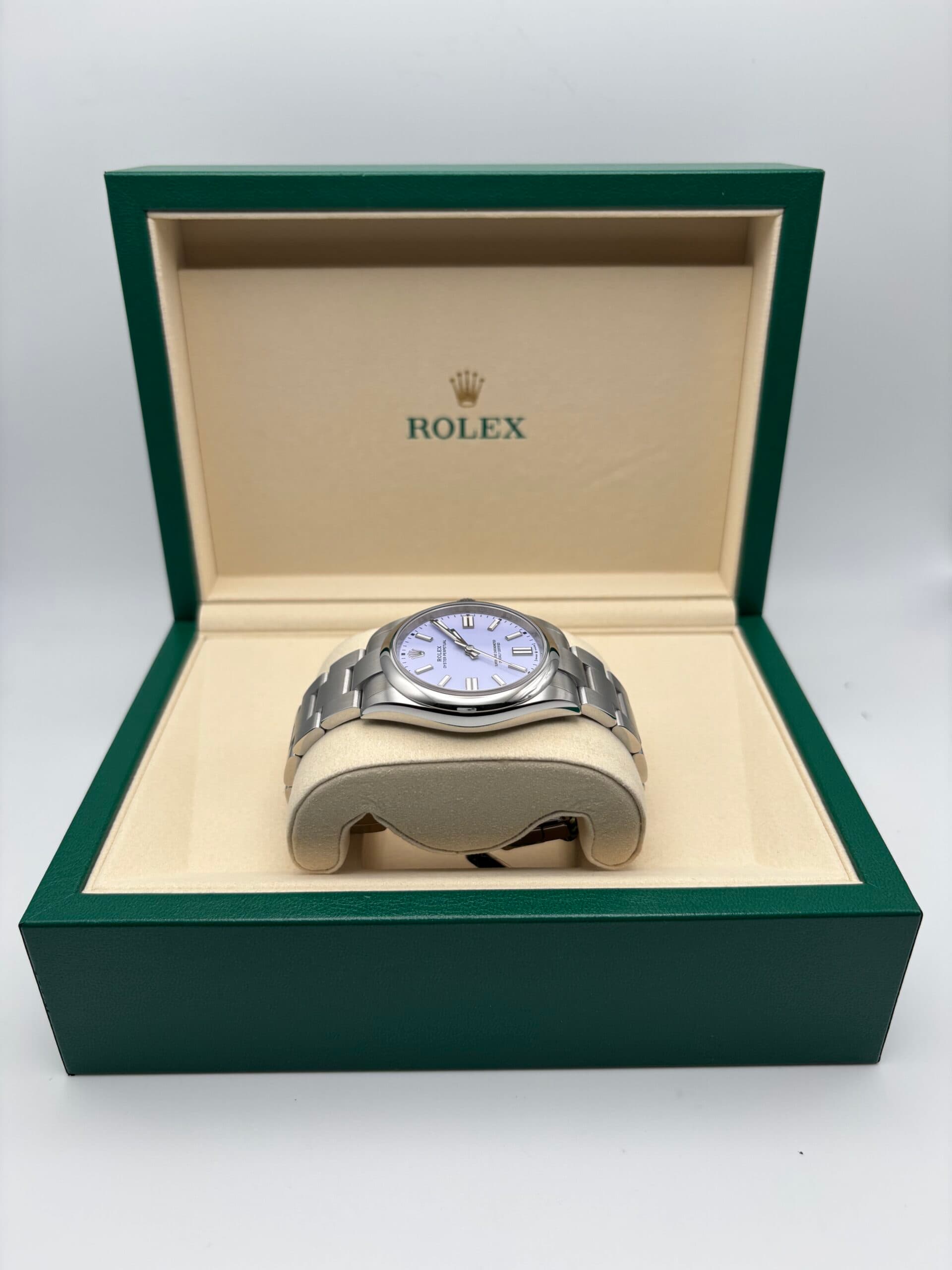Rolex Oyster Perpetual 41 Lavender Dial Watch | SRL Boutique