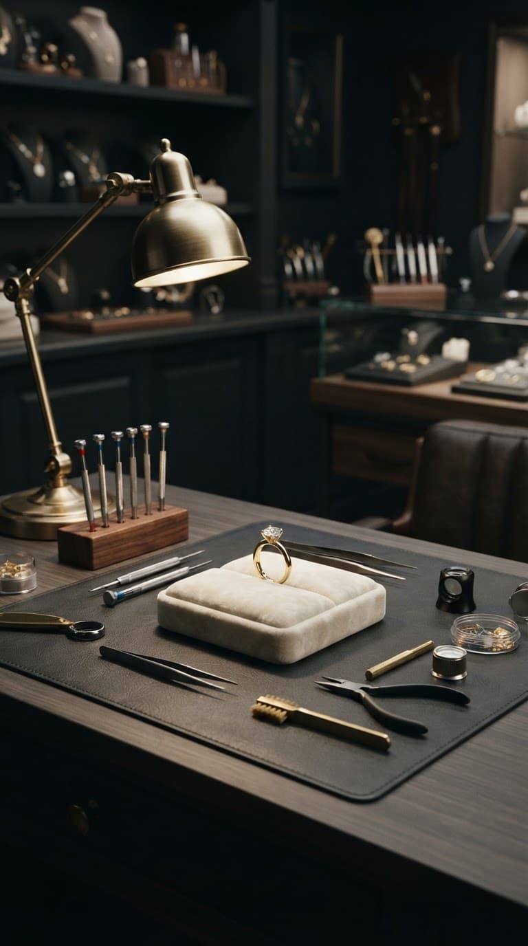 Fine jewelry repair at the SRL Jewelers atelier