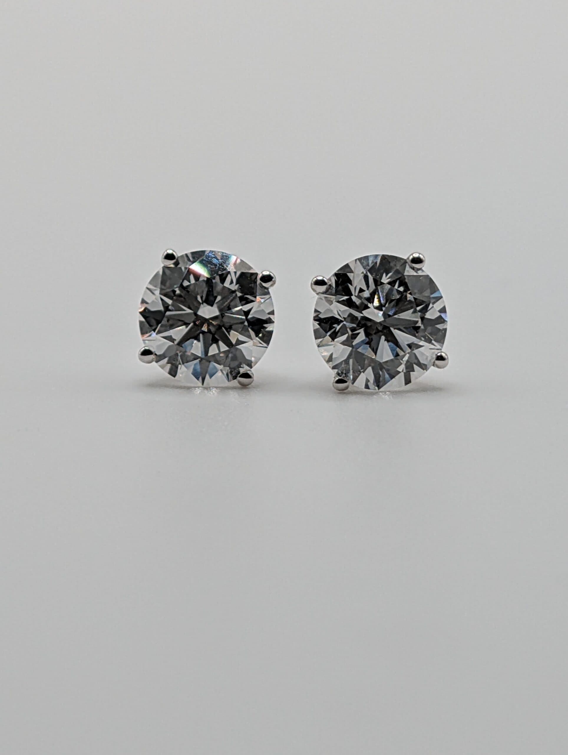 Four Prong Lab Diamond Martini Earrings (4.38 ct. tw.)