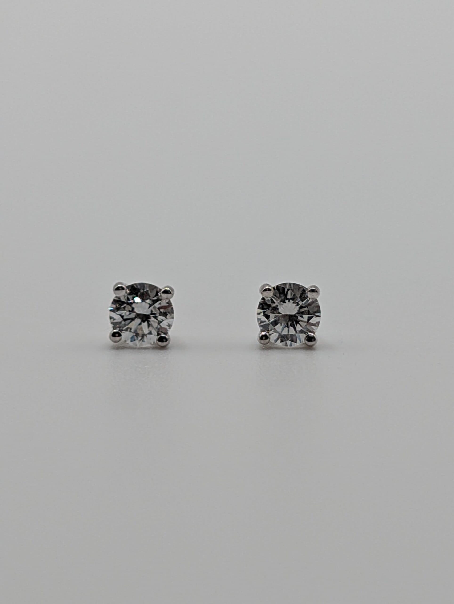 Four Prong Lab Round Diamond Stud Earrings (0.75 ct. tw.)