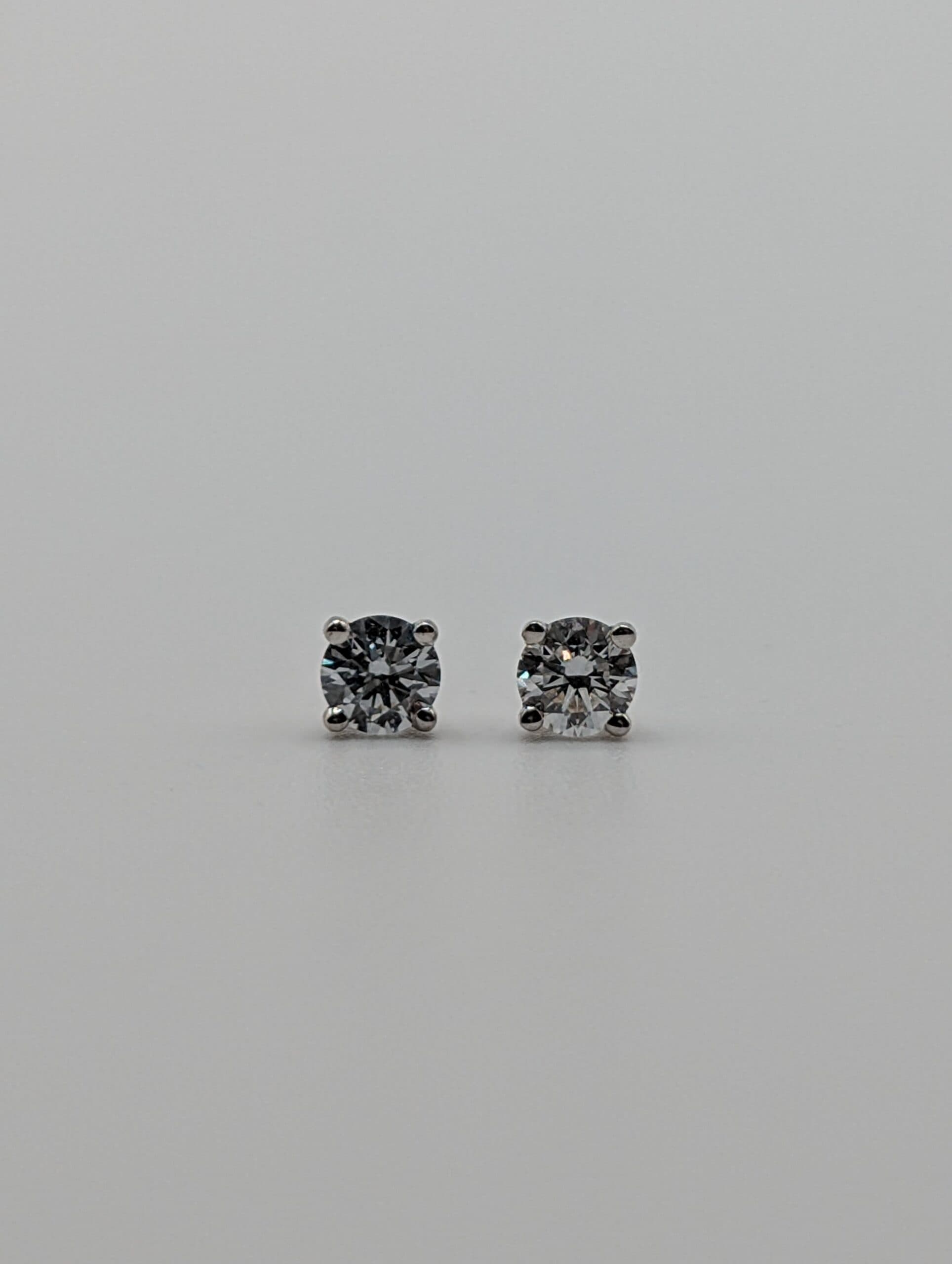 Four Prong Lab Round Diamond Stud Earrings (0.50 ct. tw.)