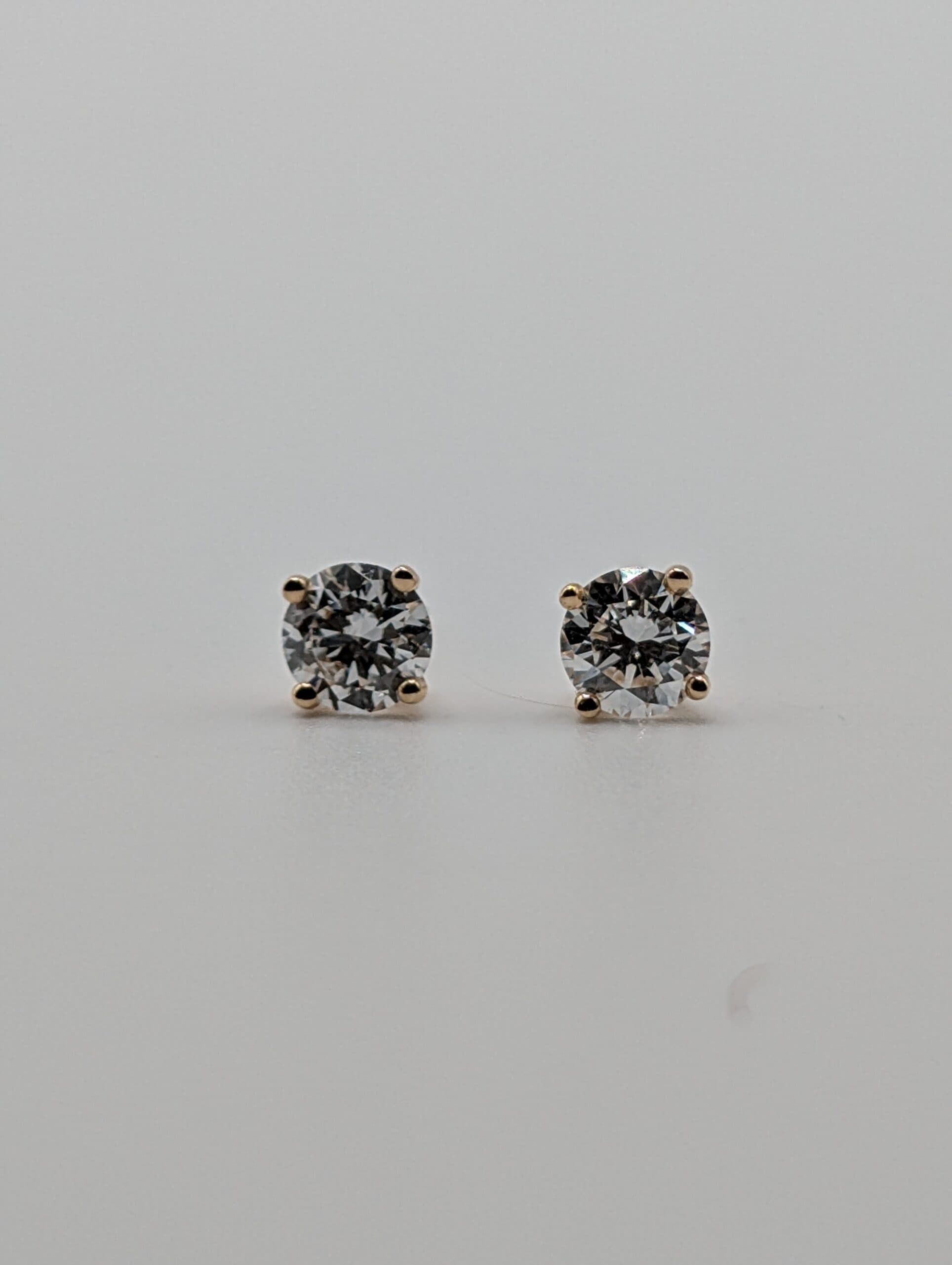 Four Prong Lab Round Diamond Stud Earrings (1.00 ct. tw.)