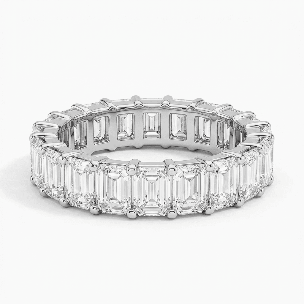 Emerald Cut Eternity Band in 14k Gold - 120-00002