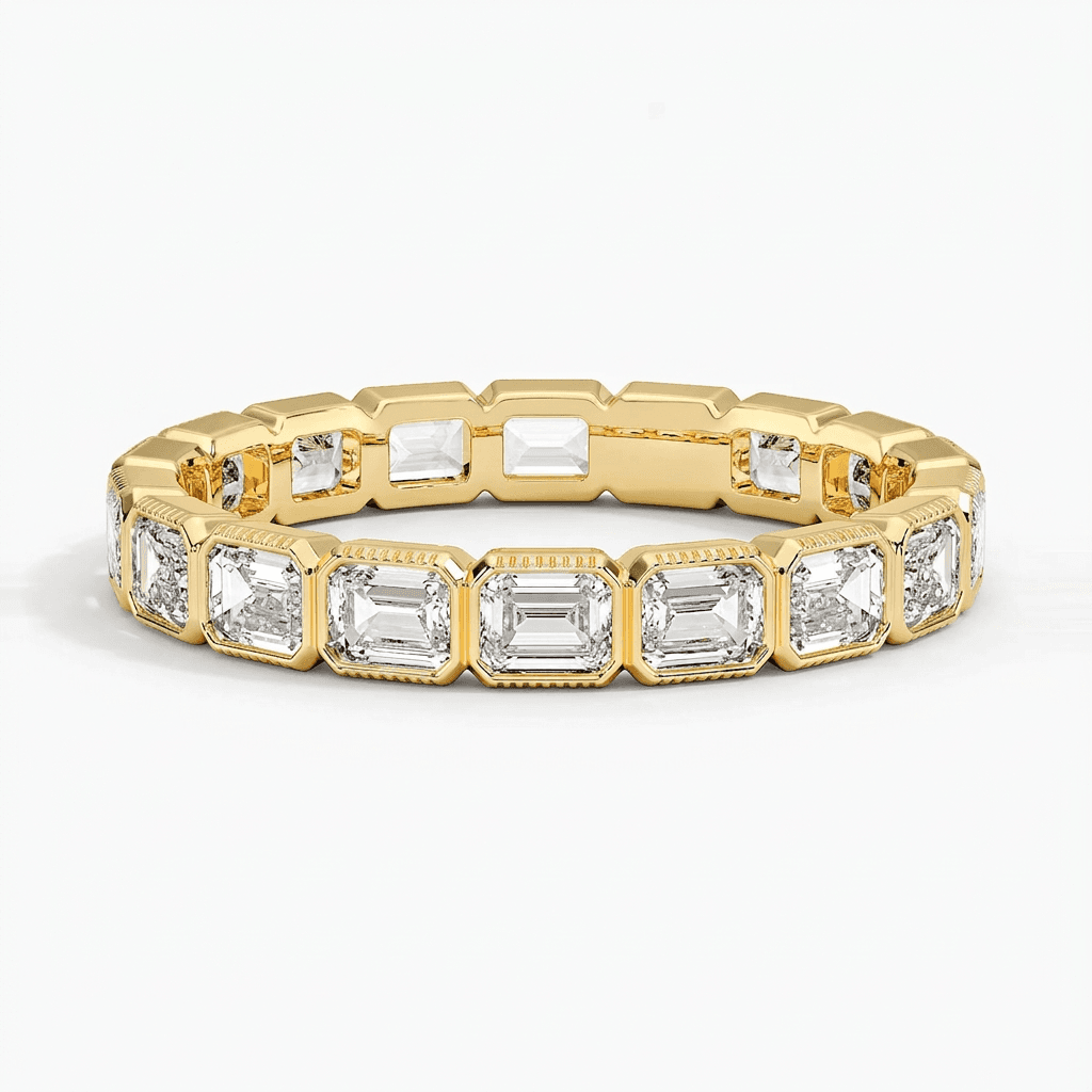 Emerald Lab Diamond Ring in Gold | SRL Boutique
